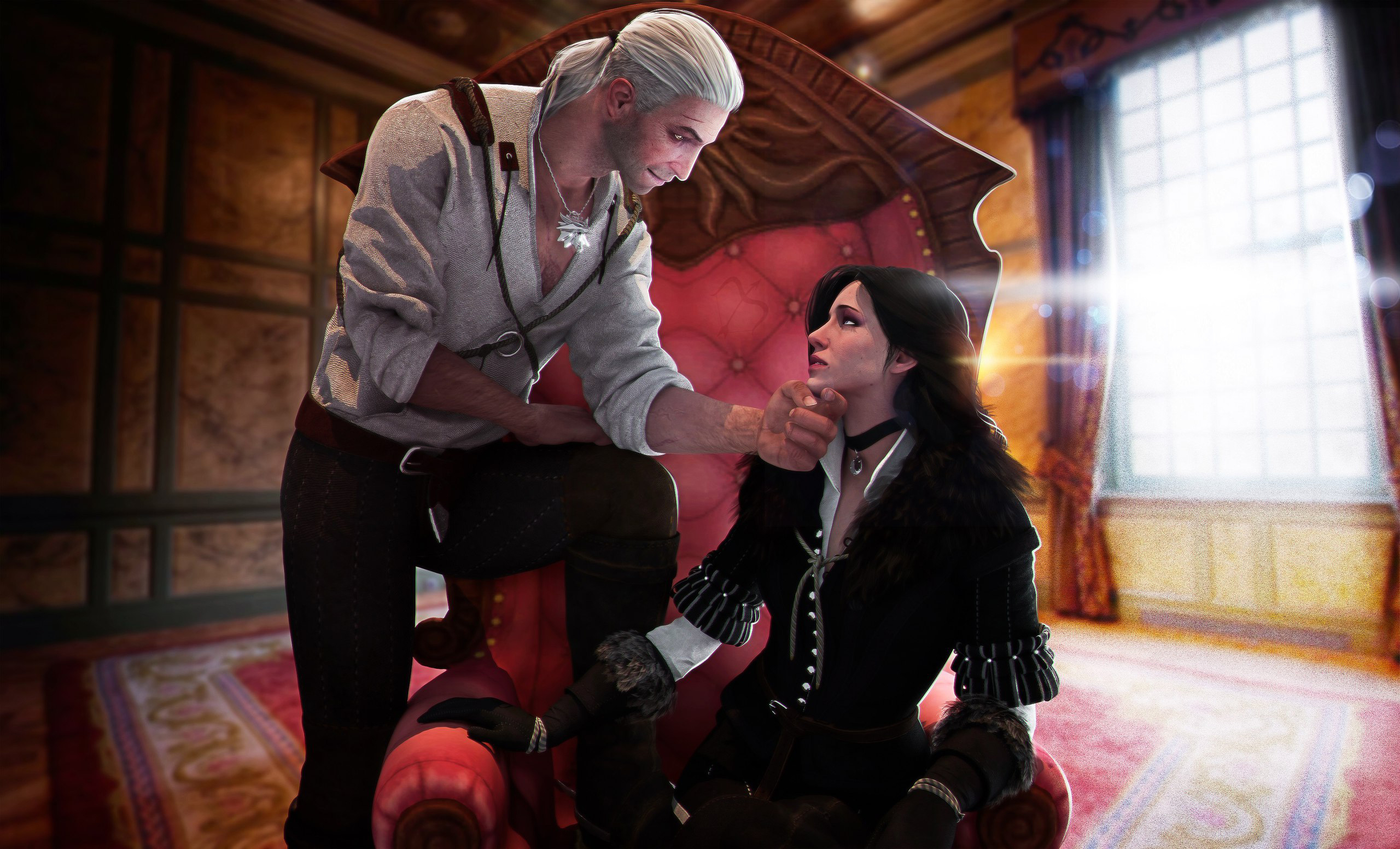 Geralt and Yennefer from The Witcher HD Wallpaper