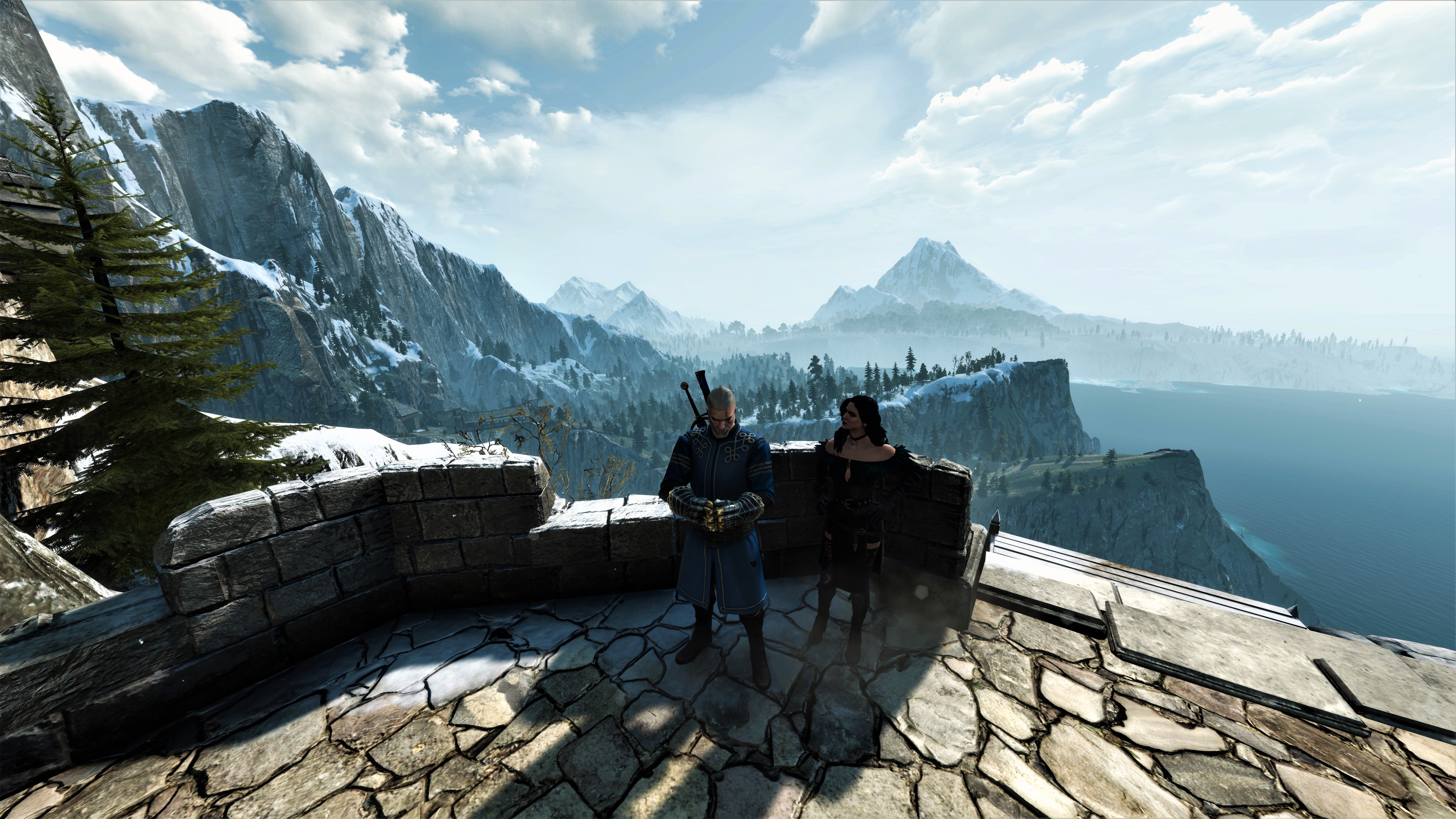 Geralt and Yennefer from The Witcher 3 HD Wallpaper