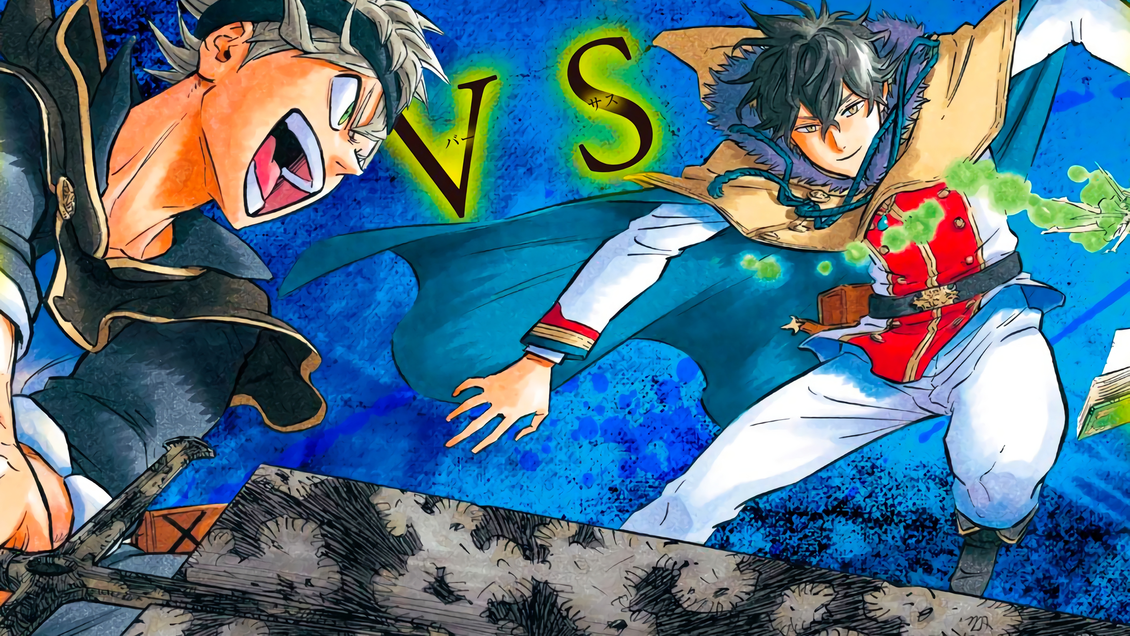 Asta vs Yuno from Black Clover HD Wallpaper