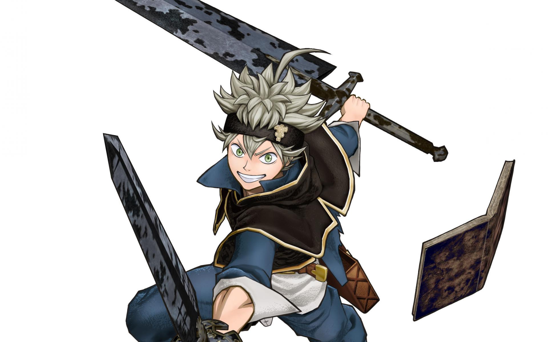 Asta with swords and grimoire from Black Clover HD Wallpaper
