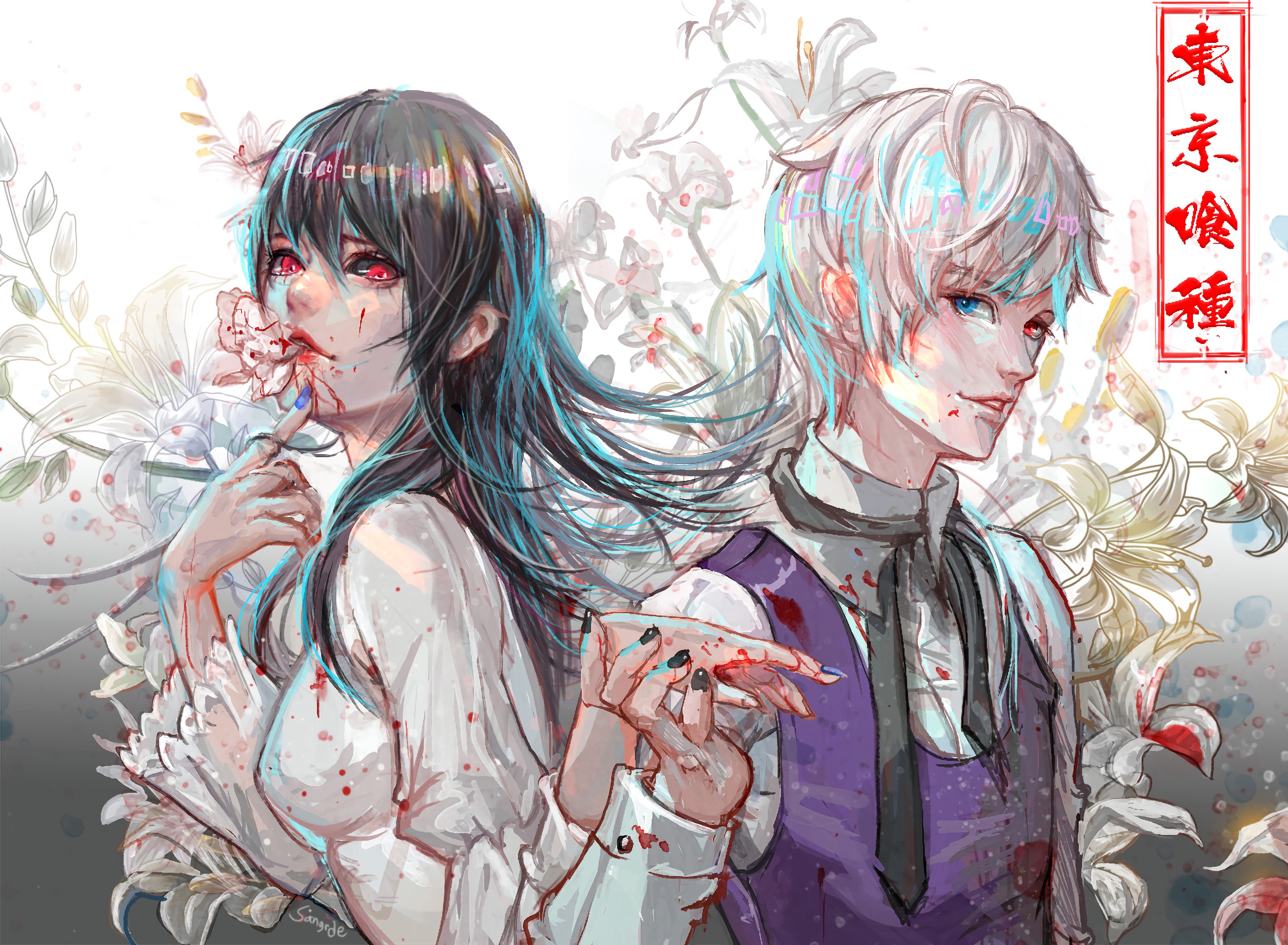 Rize Kamishiro and Rize Kamishiro from Tokyo Ghoul HD Wallpaper