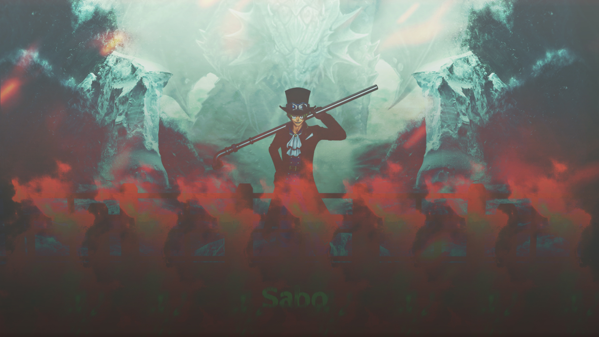 Sabo from One Piece with a Dragon Background HD Wallpaper