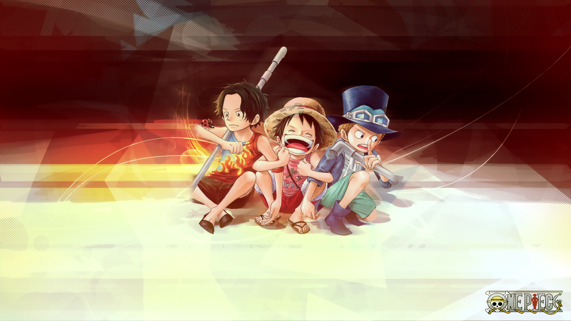 Sabo, Ace, and Luffy from One Piece HD Wallpaper