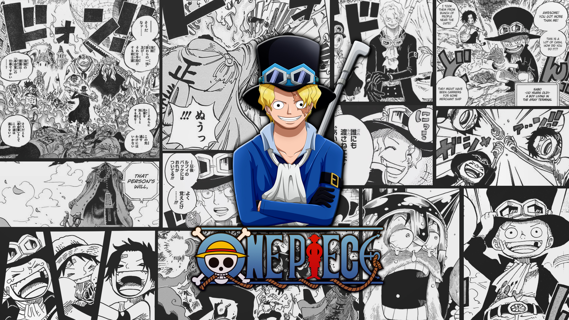 Sabo from One Piece collage HD Wallpaper