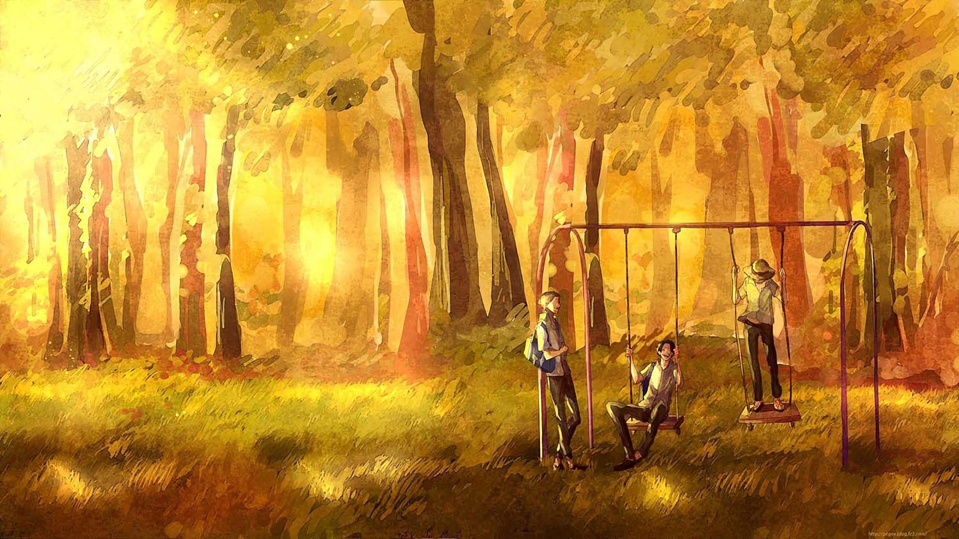 Sabo from One Piece on a swing set HD Wallpaper