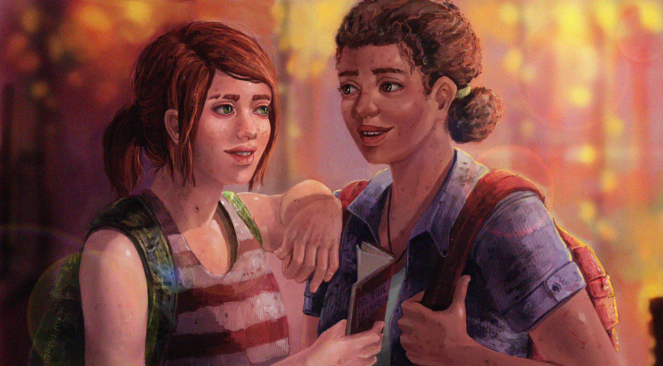 Ellie and Dina from The Last of Us Part II HD Wallpaper