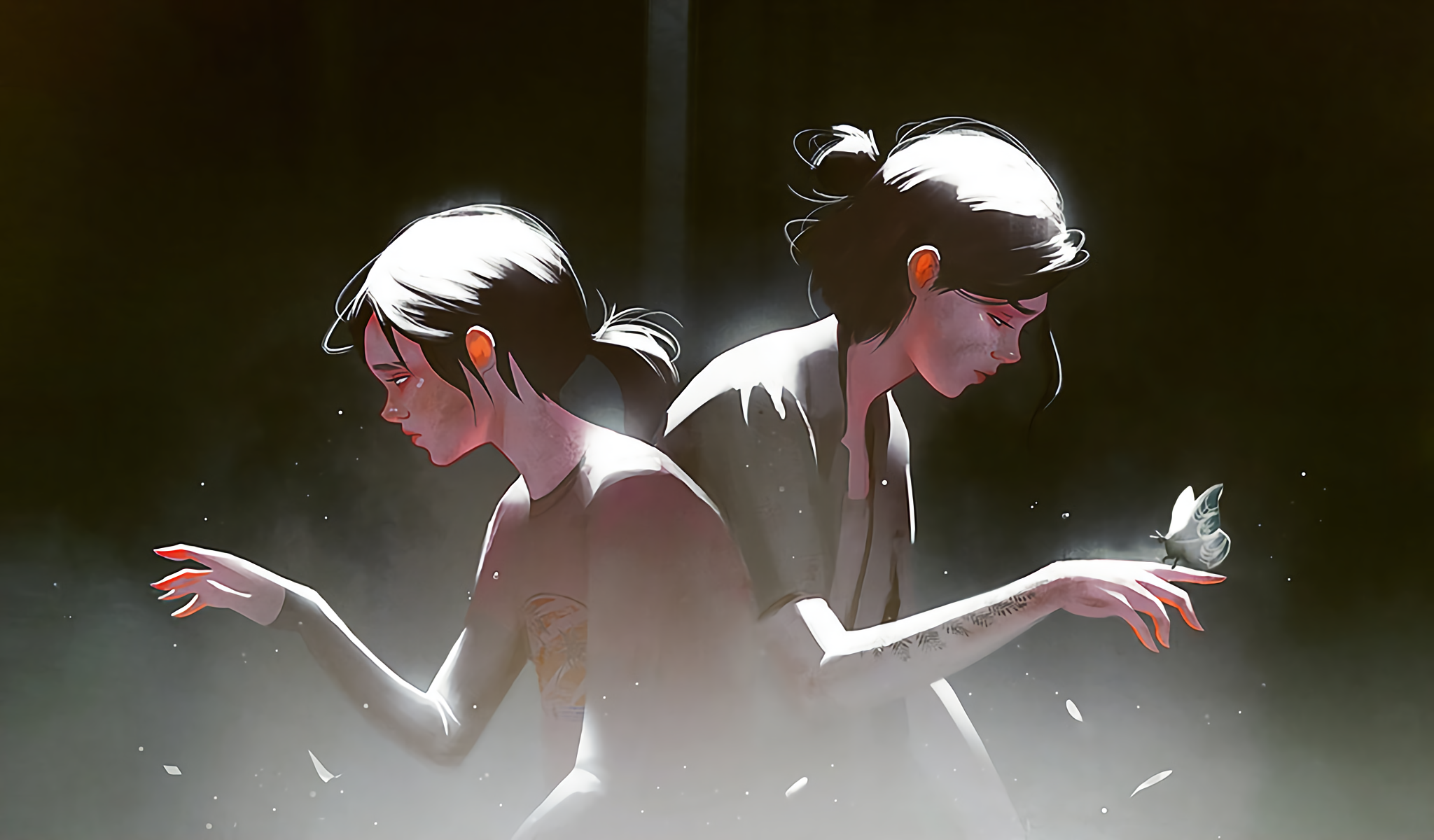 Ellie from The Last of Us with a butterfly HD Wallpaper
