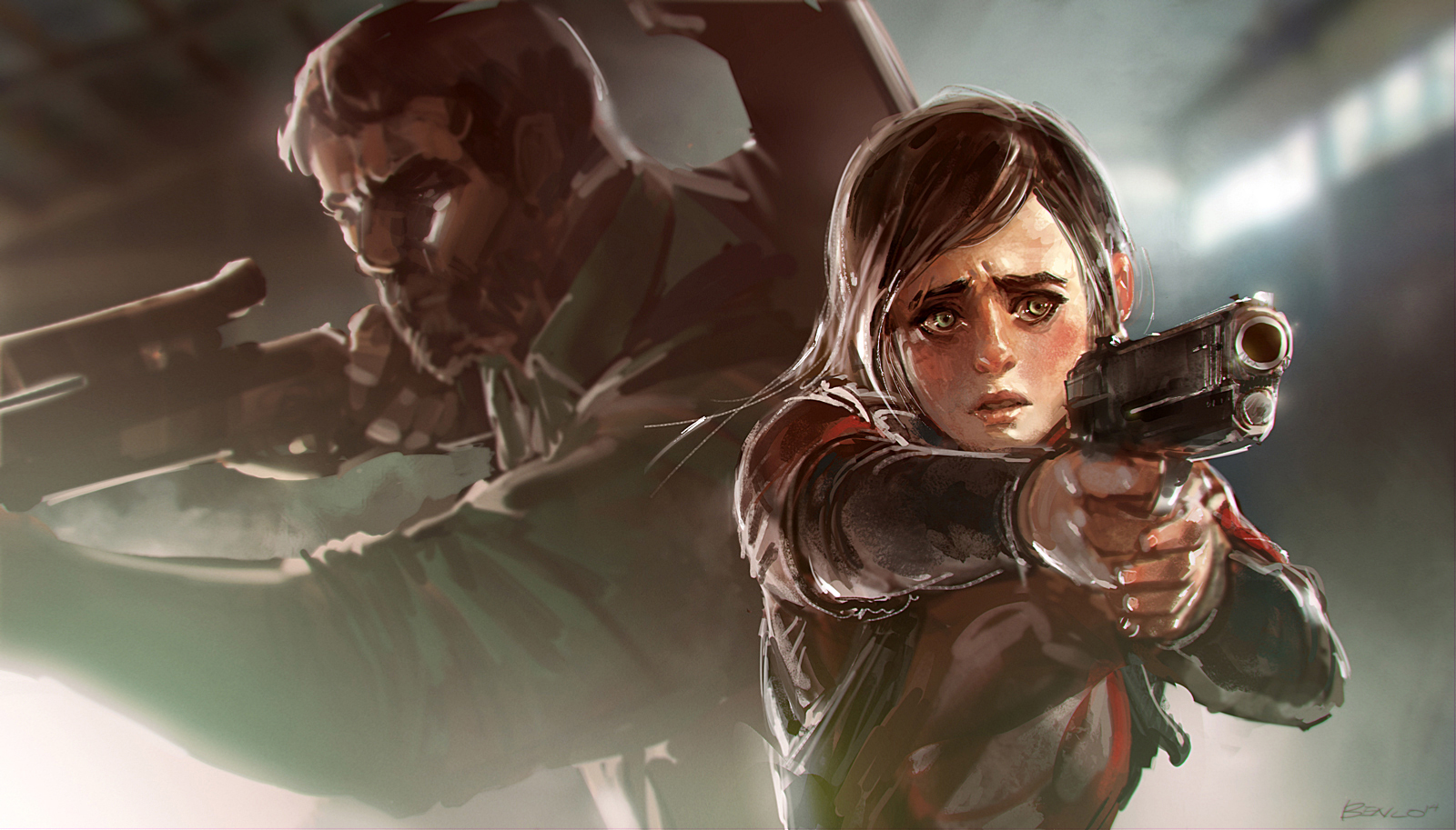 Ellie and Joel from The Last of Us HD Wallpaper