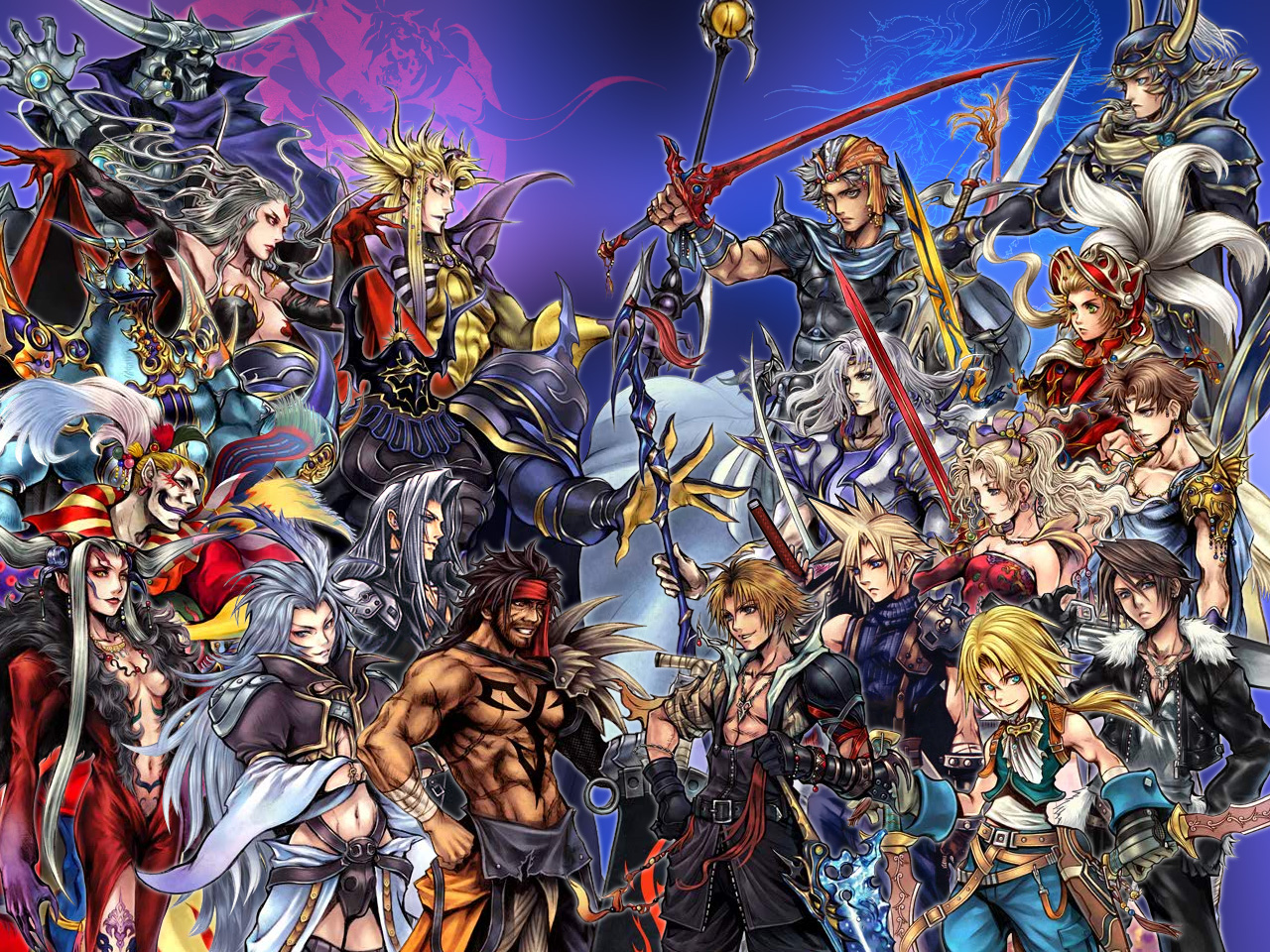 Final Fantasy characters collage HD Wallpaper