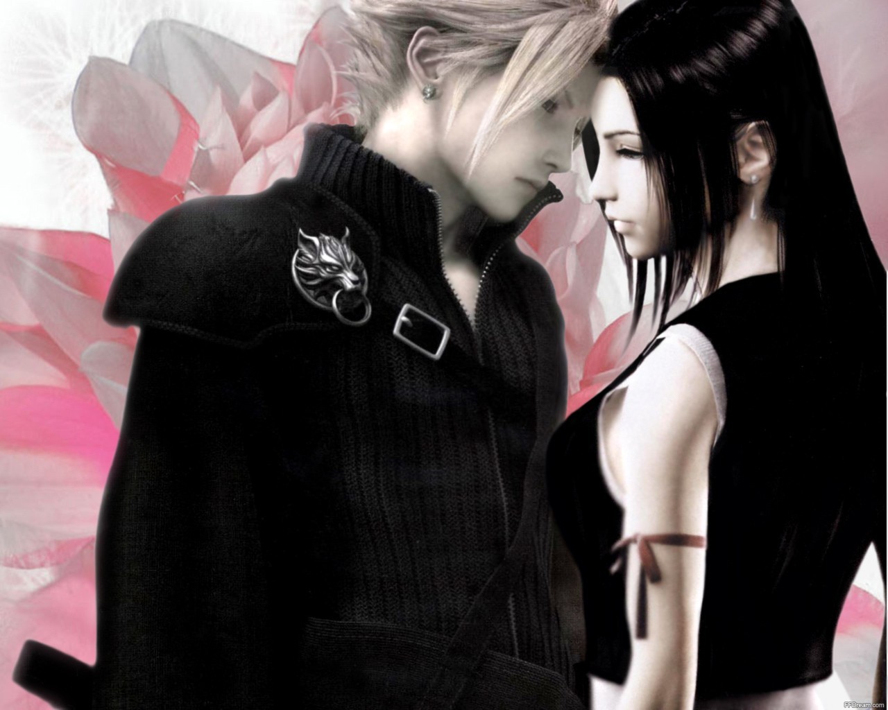 Cloud Strife and Tifa Lockhart from Final Fantasy VII HD Wallpaper