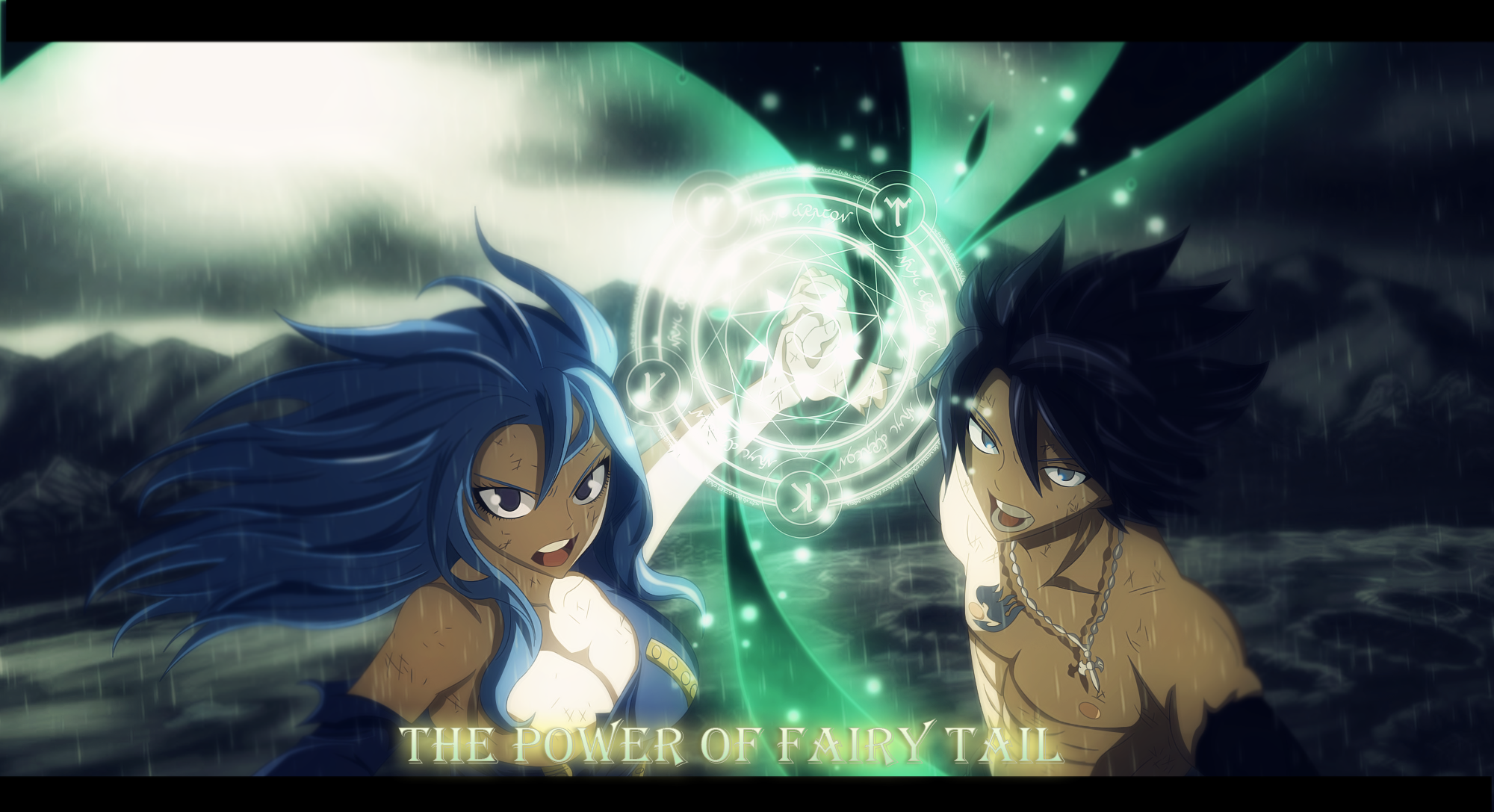 Juvia Lockser and Gray Fullbuster from Fairy Tail HD Wallpaper