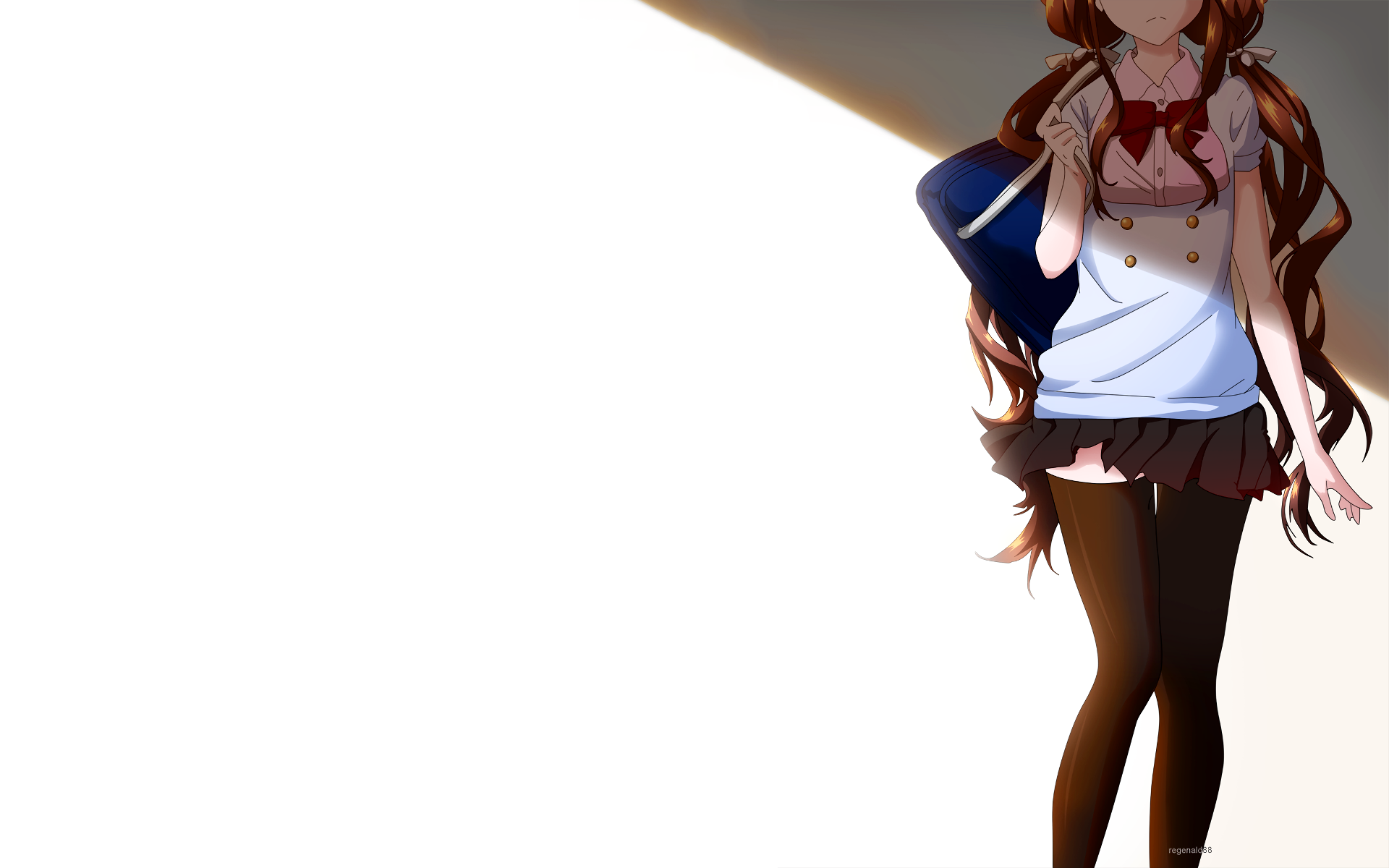 Aki Adagaki with a school bag HD Wallpaper