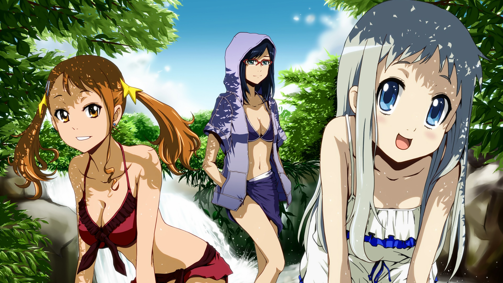 Anaru, Menma, and Poppo from Anohana HD Wallpaper