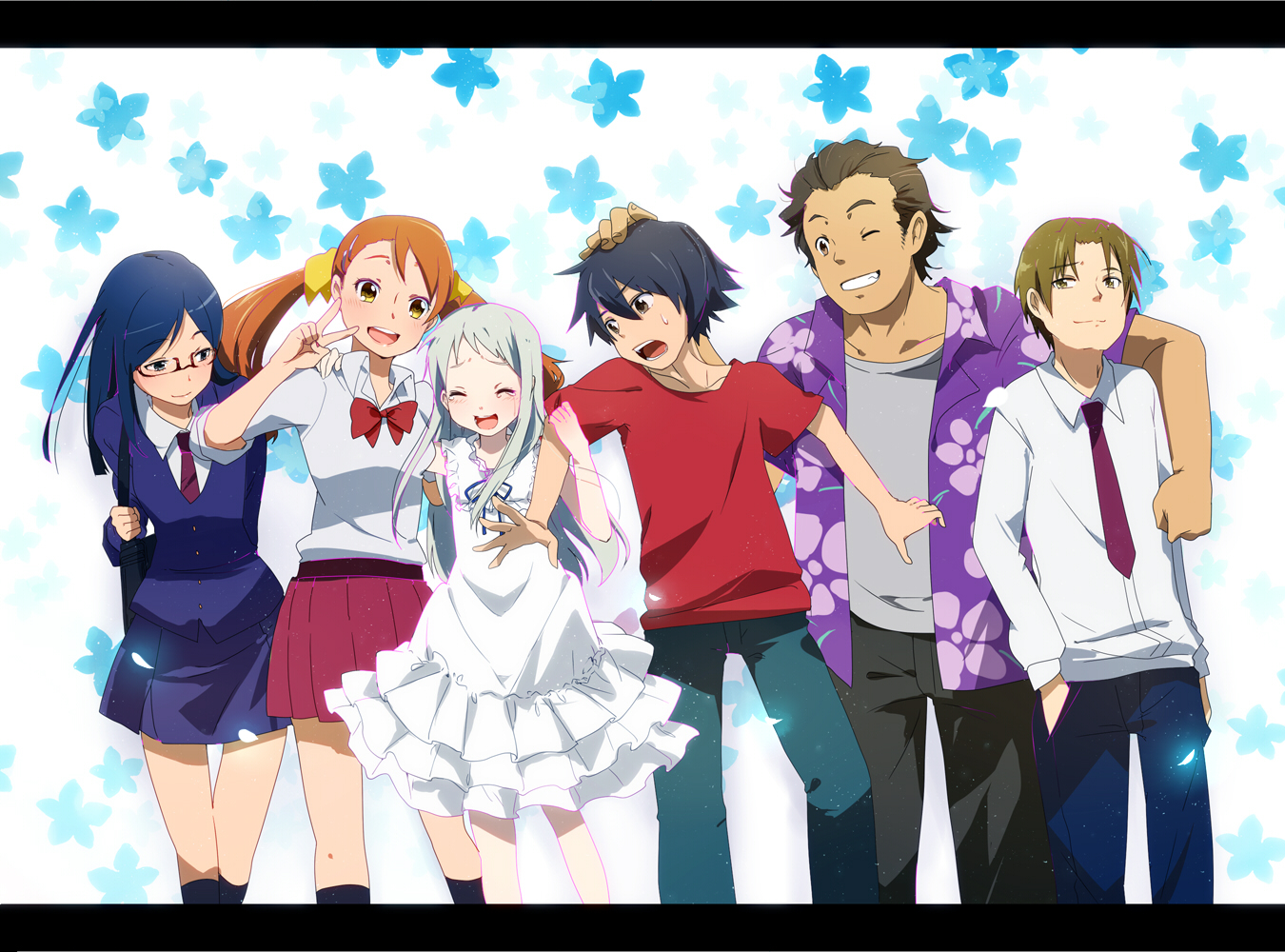 Anohana: The Flower We Saw That Day characters HD Wallpaper