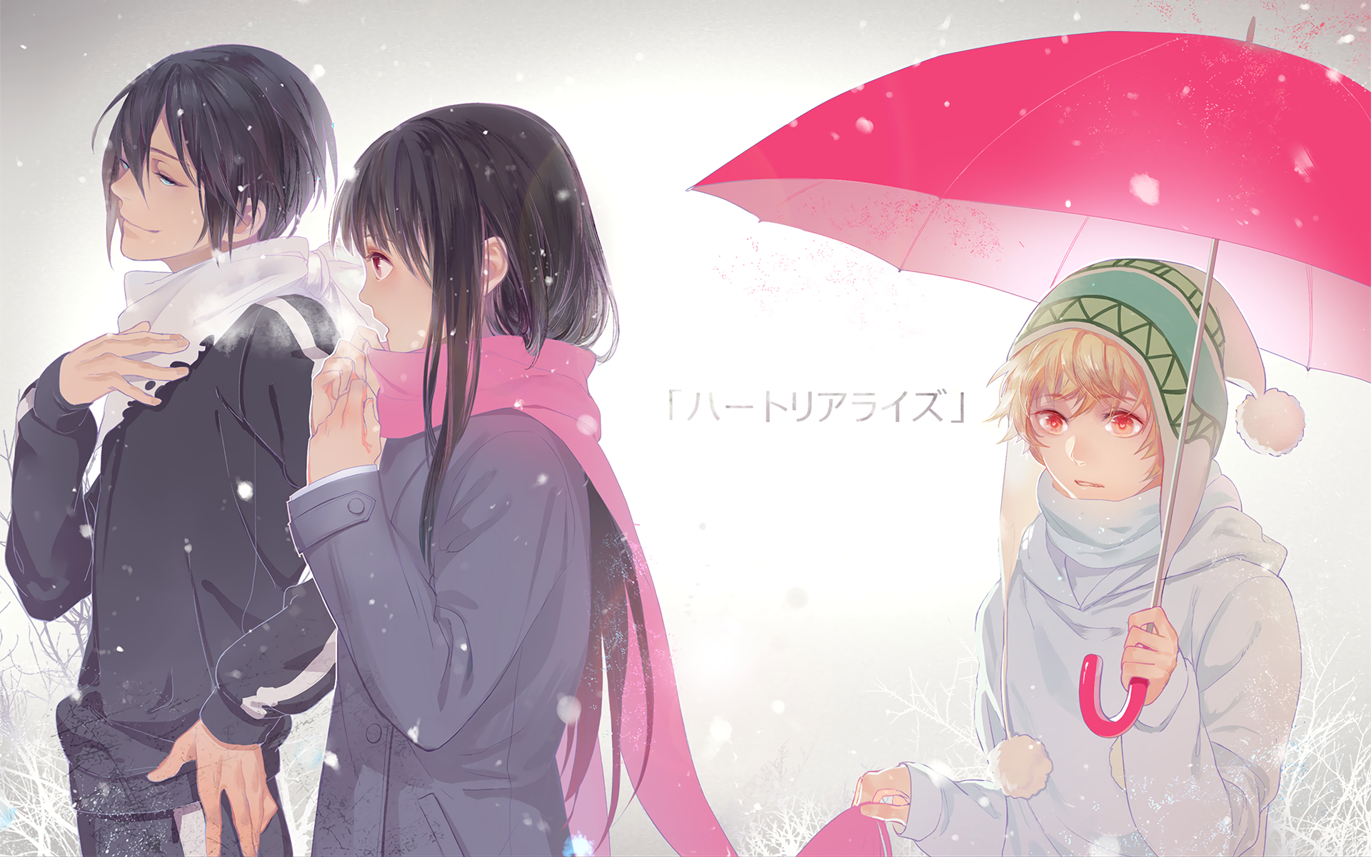 Yato and Yukine from Noragami in snow HD Wallpaper