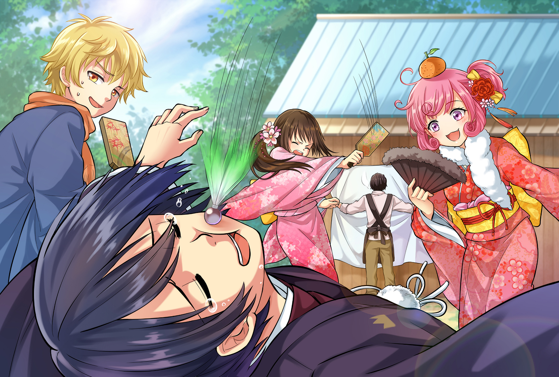 Yukine and friends playing a game HD Wallpaper