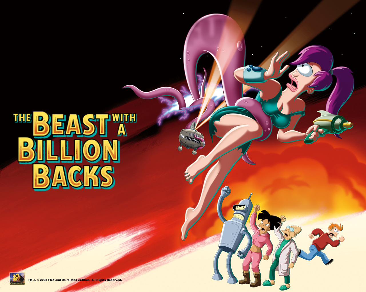 Leela and friends from Futurama: The Beast with a Billion Backs HD Wallpaper