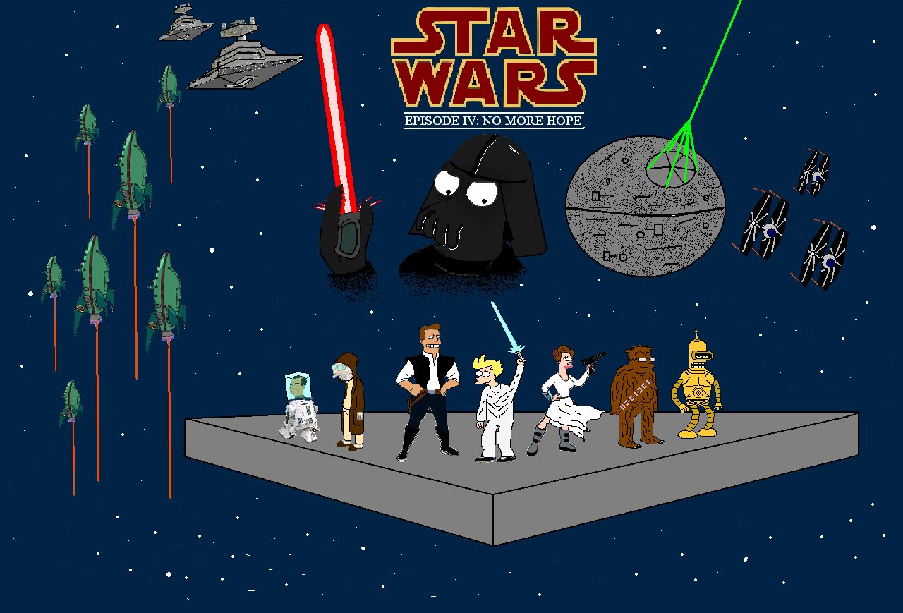 Star Wars Episode IV: No More Hope parody with Bender HD Wallpaper