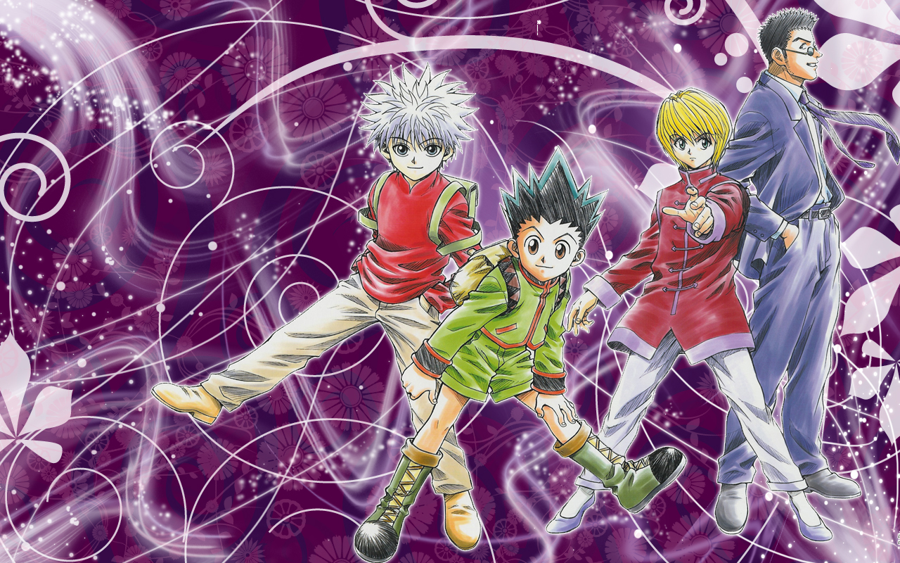 Gon, Killua, Kurapika, and Leorio from Hunter x Hunter HD Wallpaper