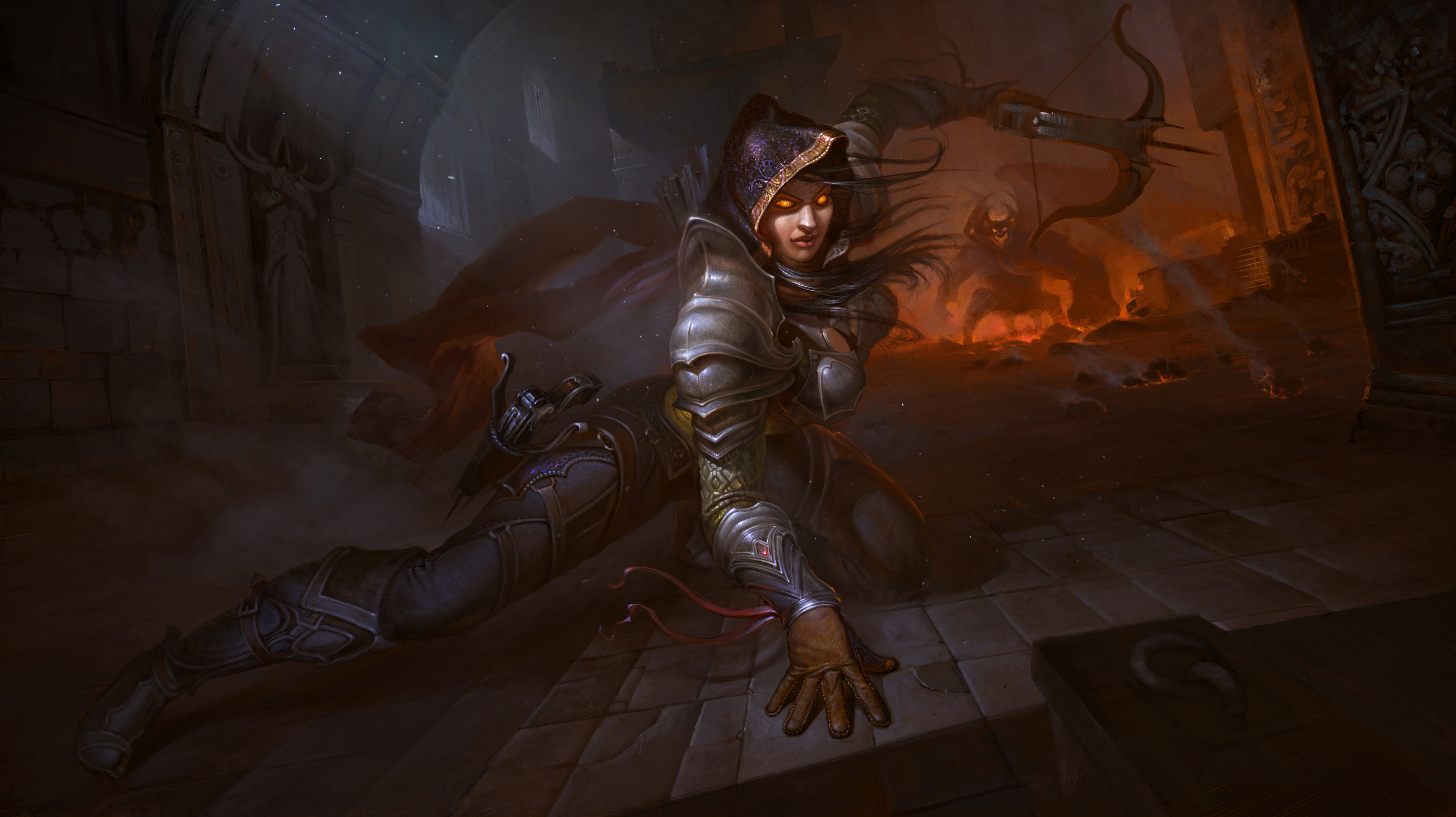 Demon Hunter from Diablo III HD Wallpaper
