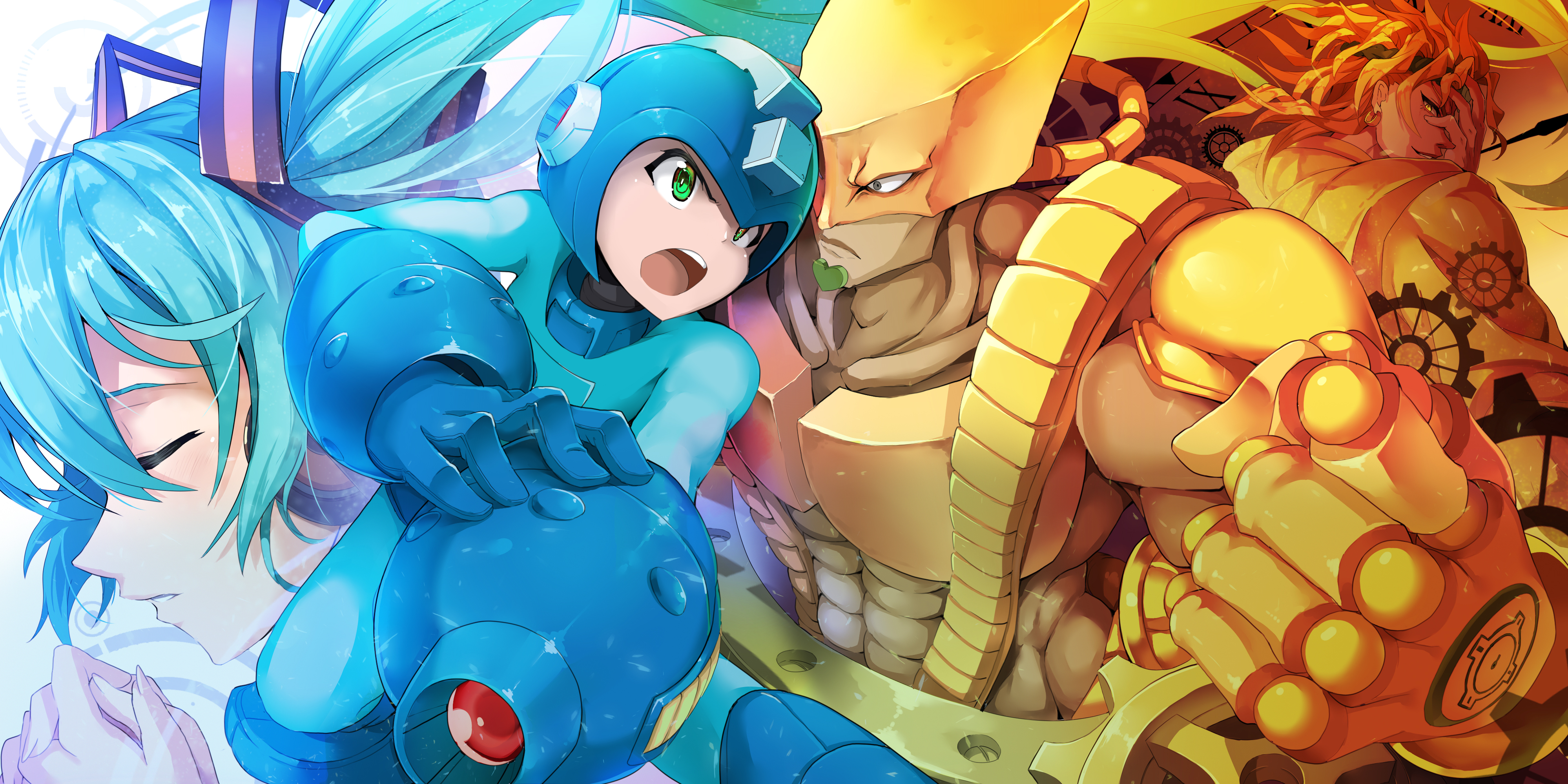 Mega Man, Hatsune Miku, The World, Dio Brando HD Wallpaper