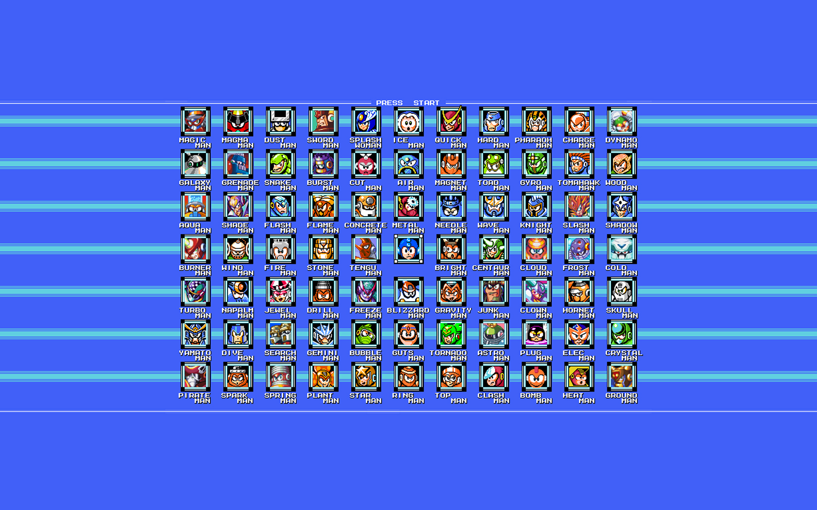 Mega Man Character Select Screen HD Wallpaper