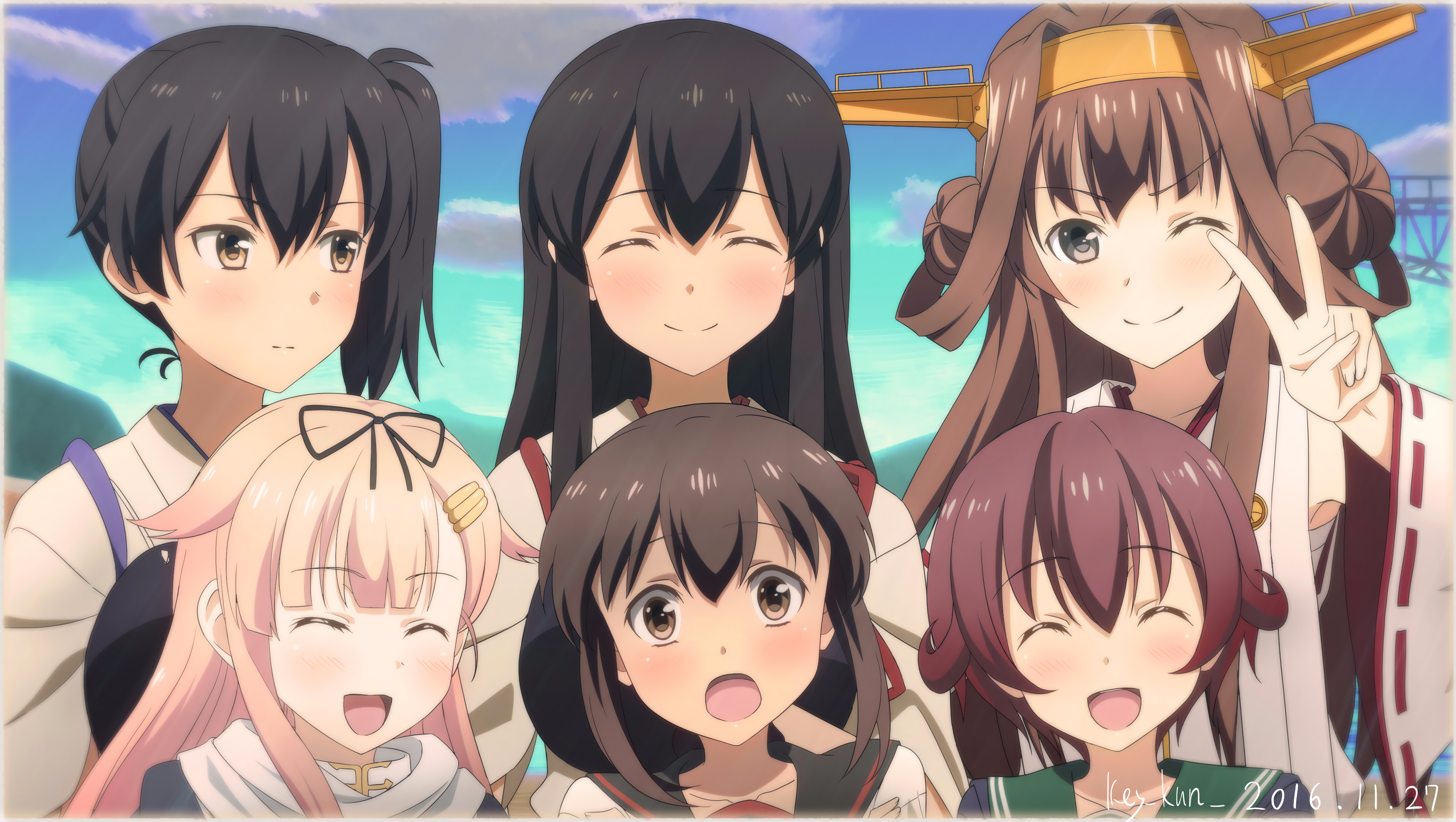 Group of girls from Kantai Collection HD Wallpaper