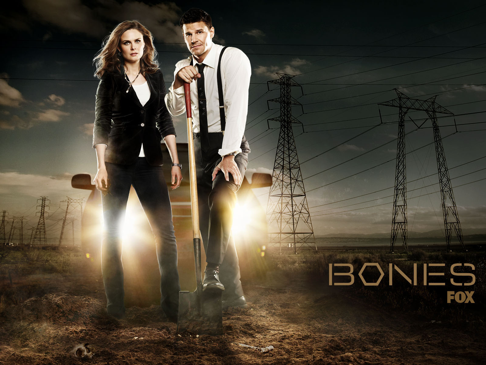Temperance Brennan and Seeley Booth from Bones HD Wallpaper