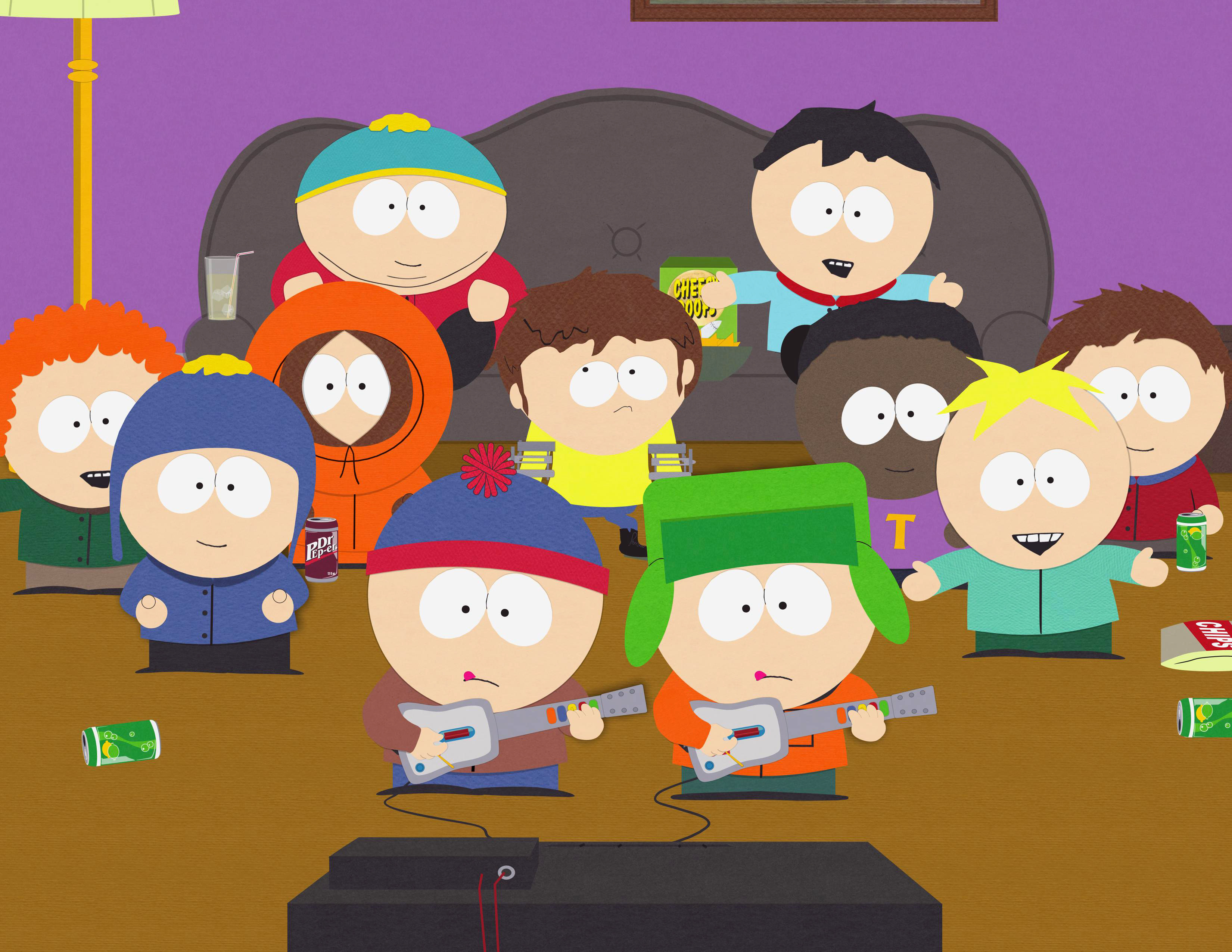 South Park characters playing a video game HD Wallpaper