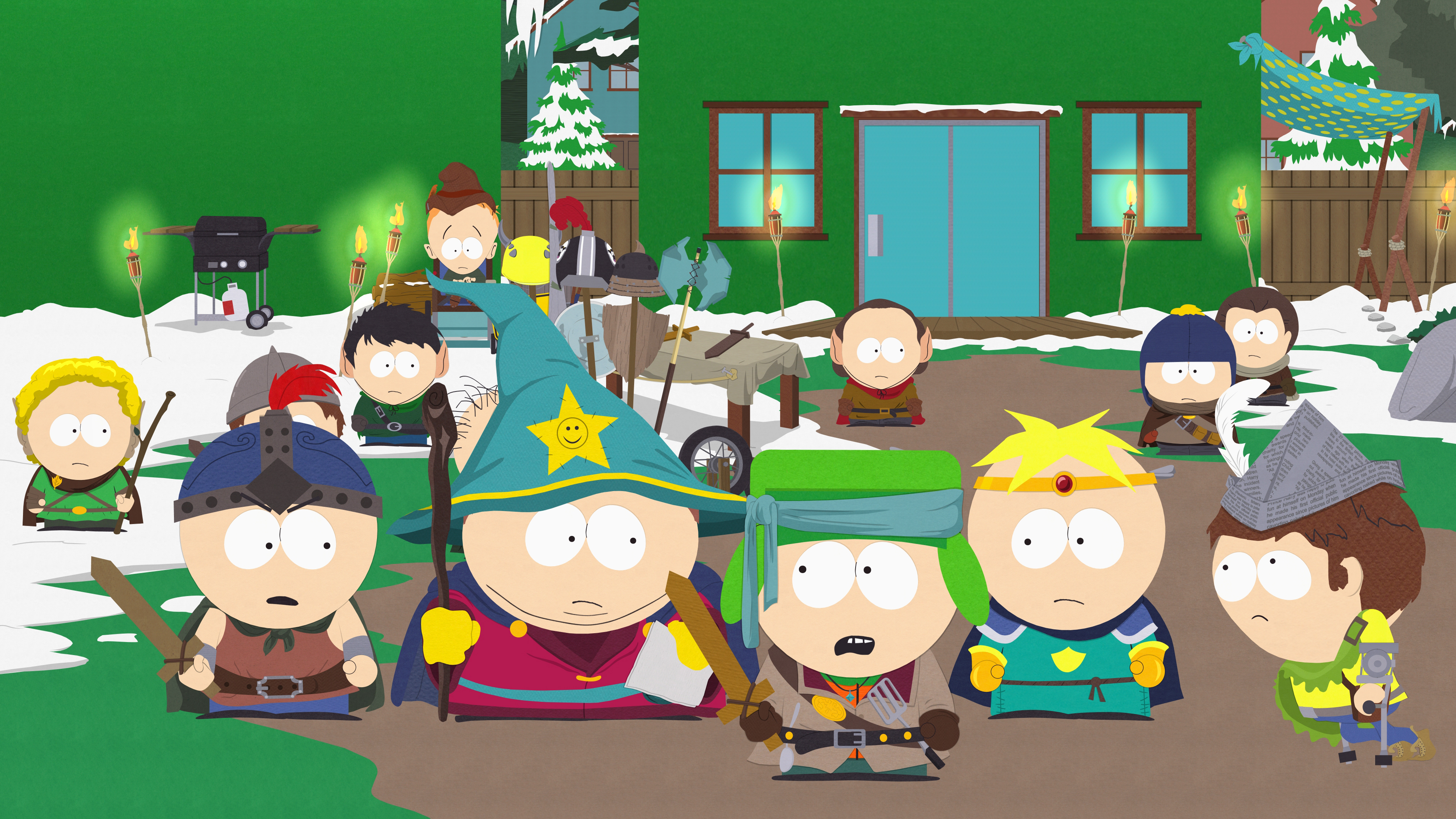 South Park characters in fantasy costumes HD Wallpaper