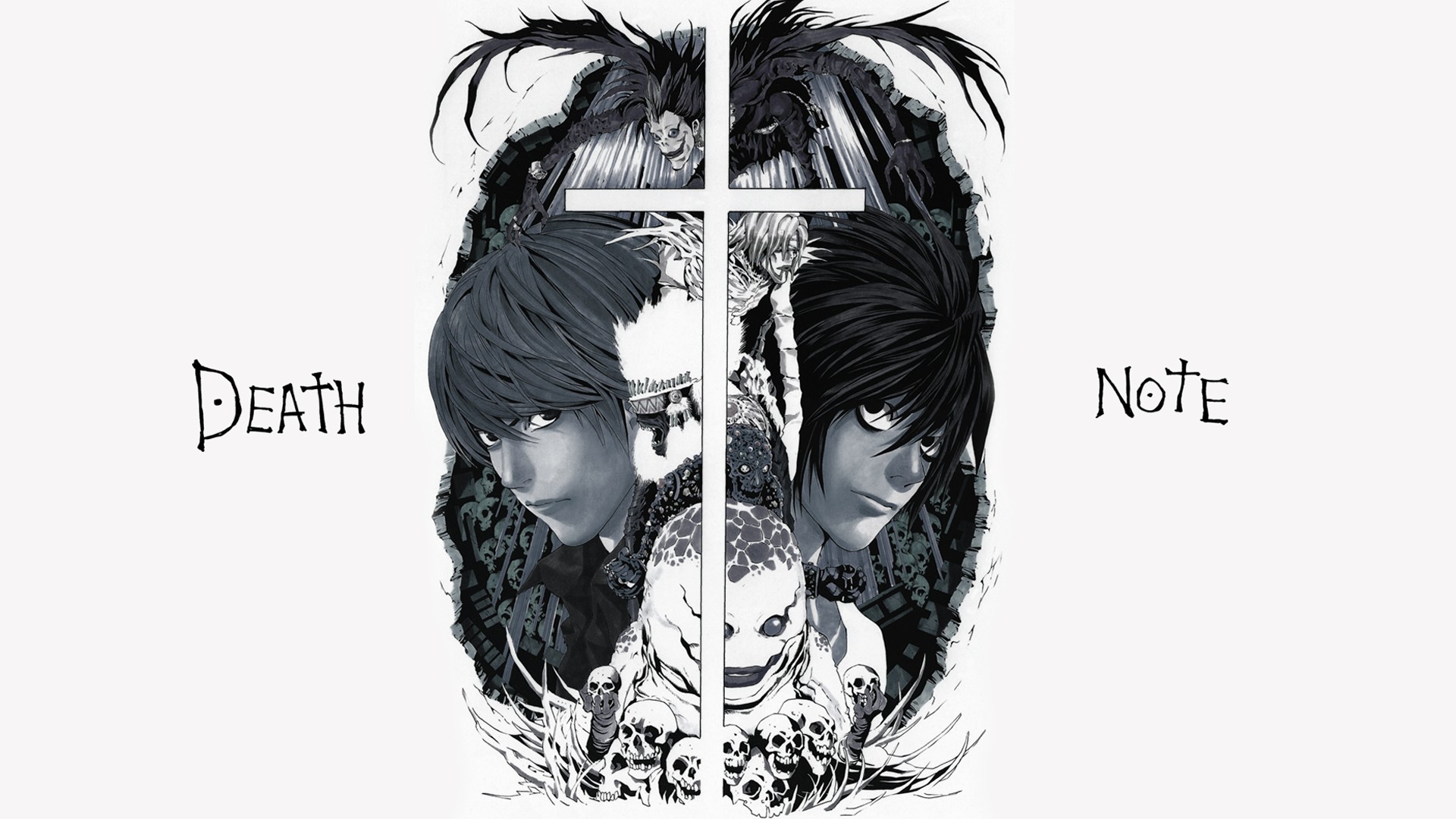 Death Note characters Light Yagami and L Lawliet HD Wallpaper
