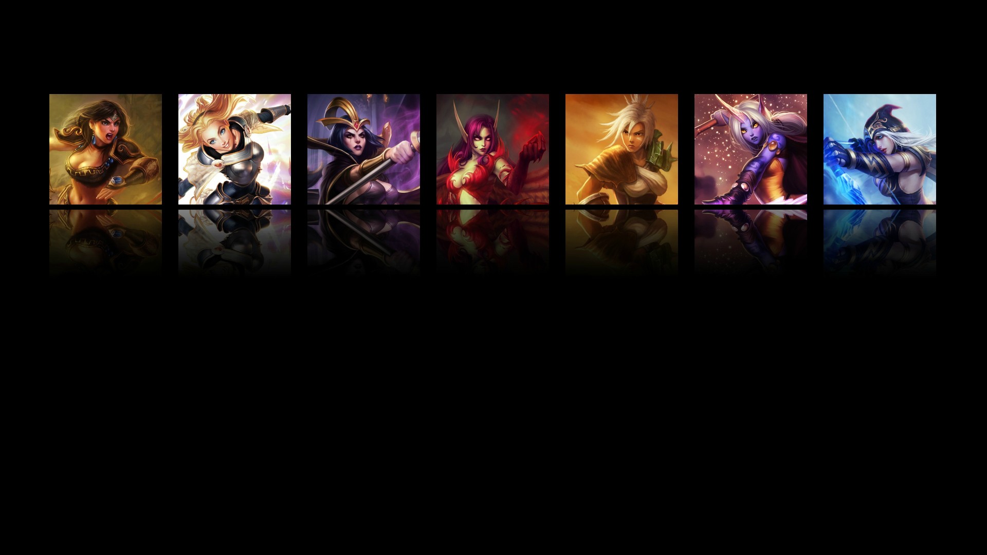 League of Legends characters montage HD Wallpaper