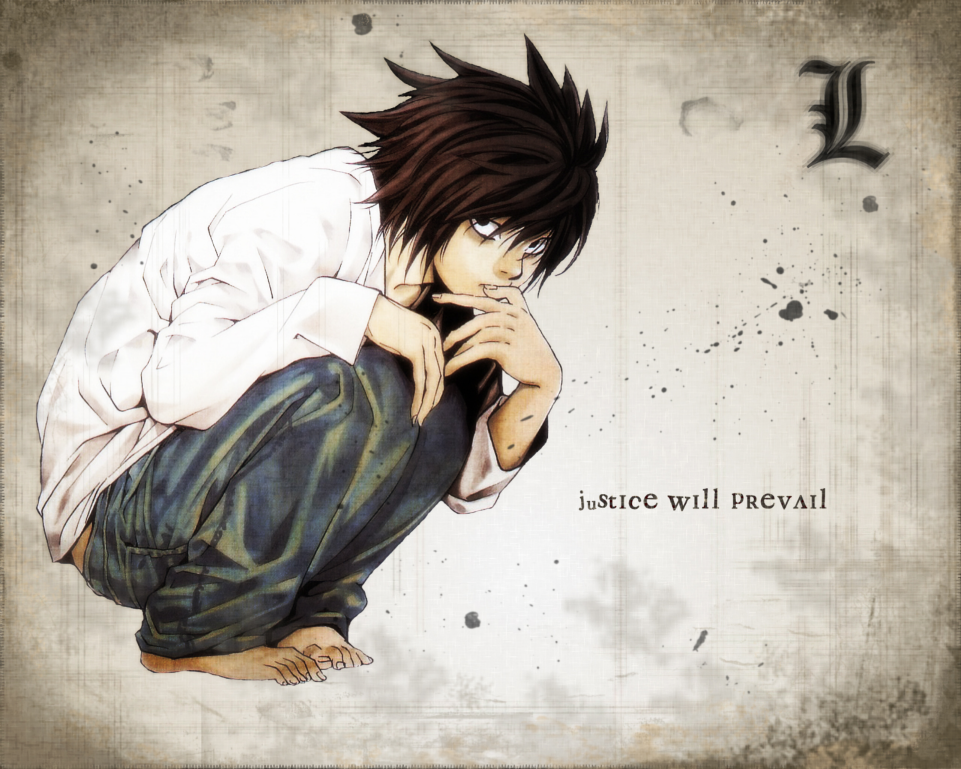 L from Death Note HD Wallpaper