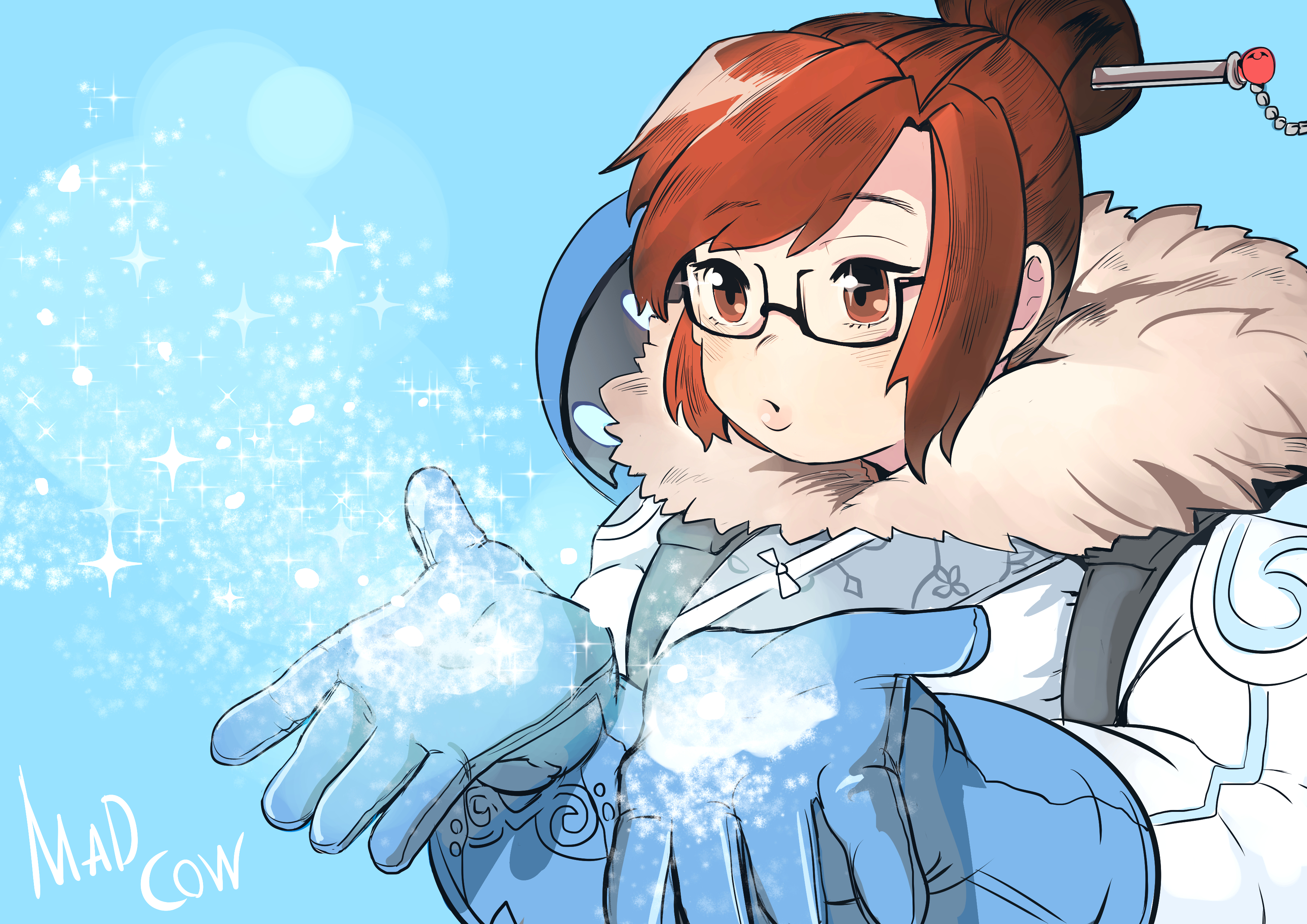 Mei from Overwatch creating snow HD Wallpaper