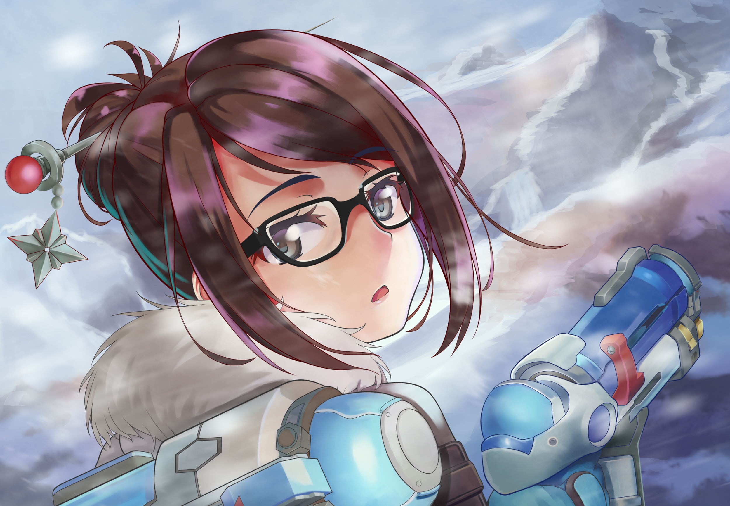 Mei from Overwatch with Endothermic Blaster HD Wallpaper