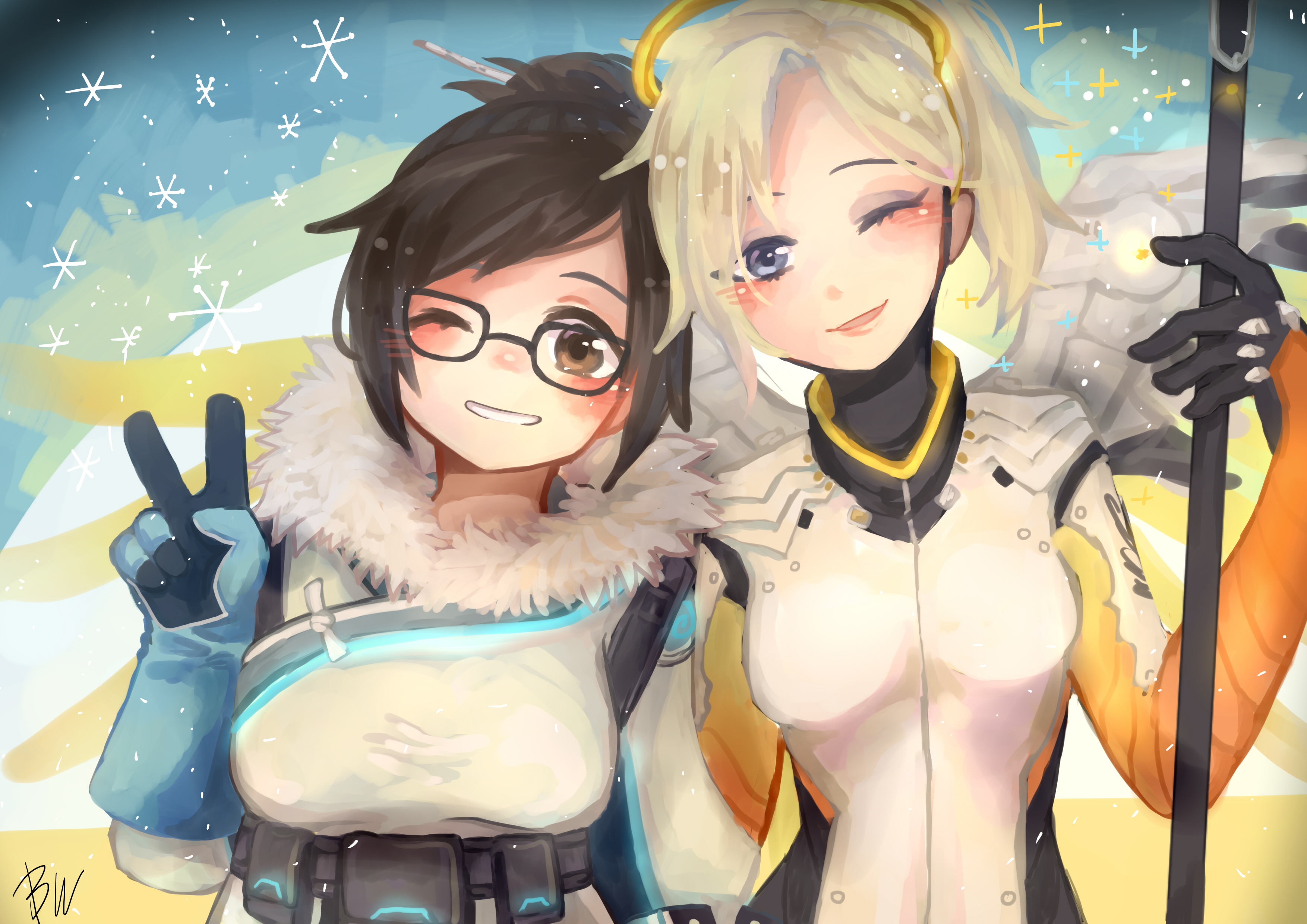 Mei and Mercy from Overwatch HD Wallpaper