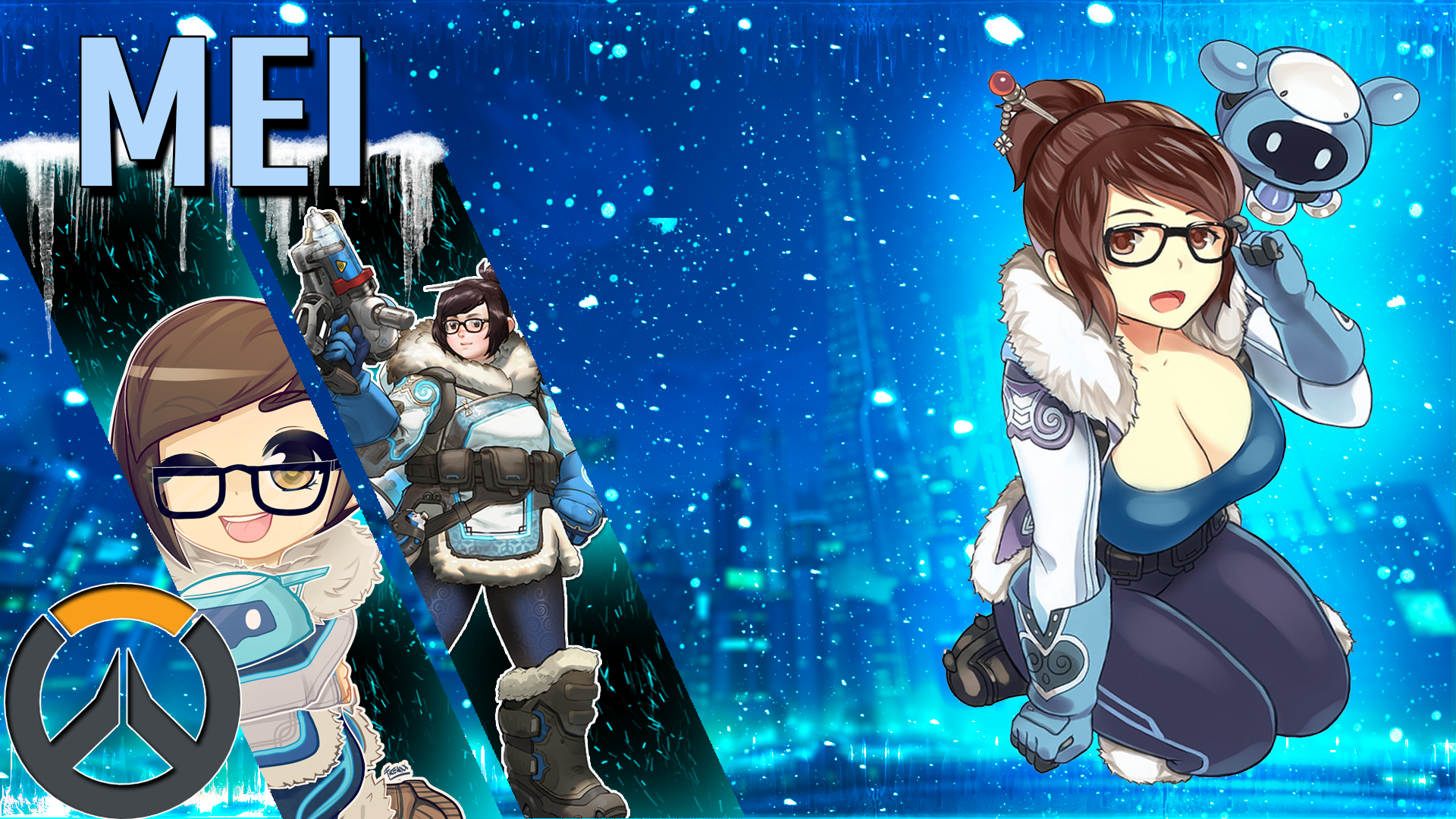 Mei from Overwatch with Snow HD Wallpaper