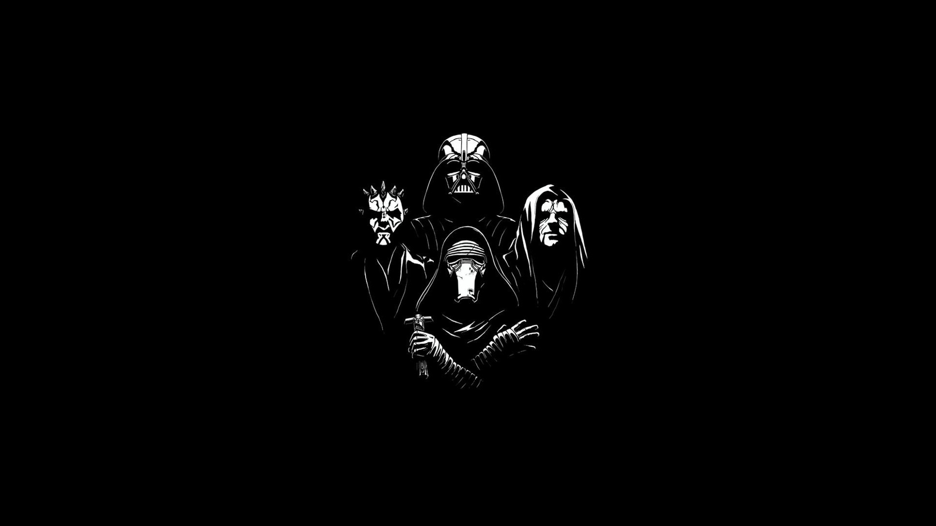Star Wars Villains Silhouette HD Wallpaper