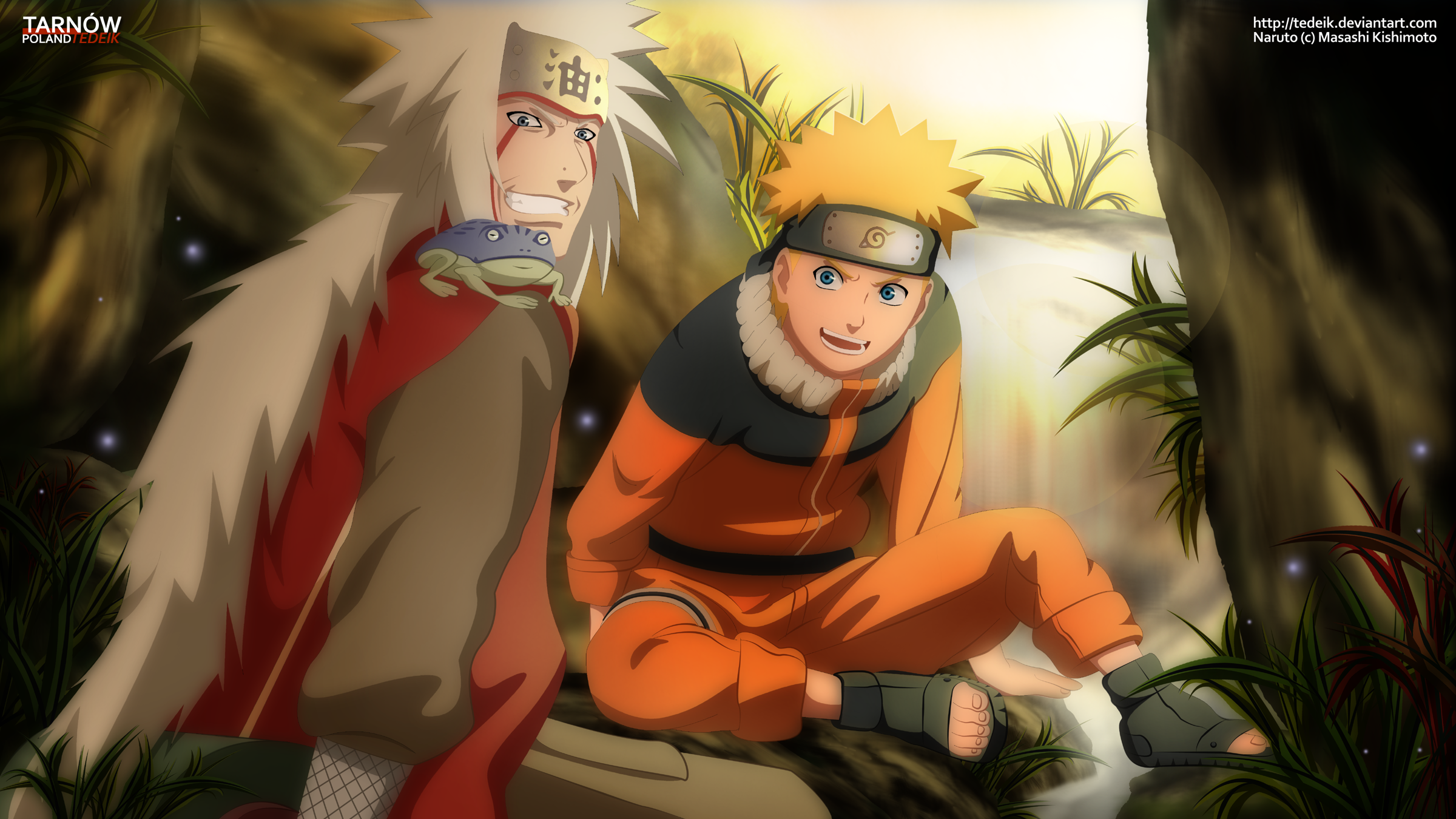 Jiraiya and Naruto from Naruto HD Wallpaper