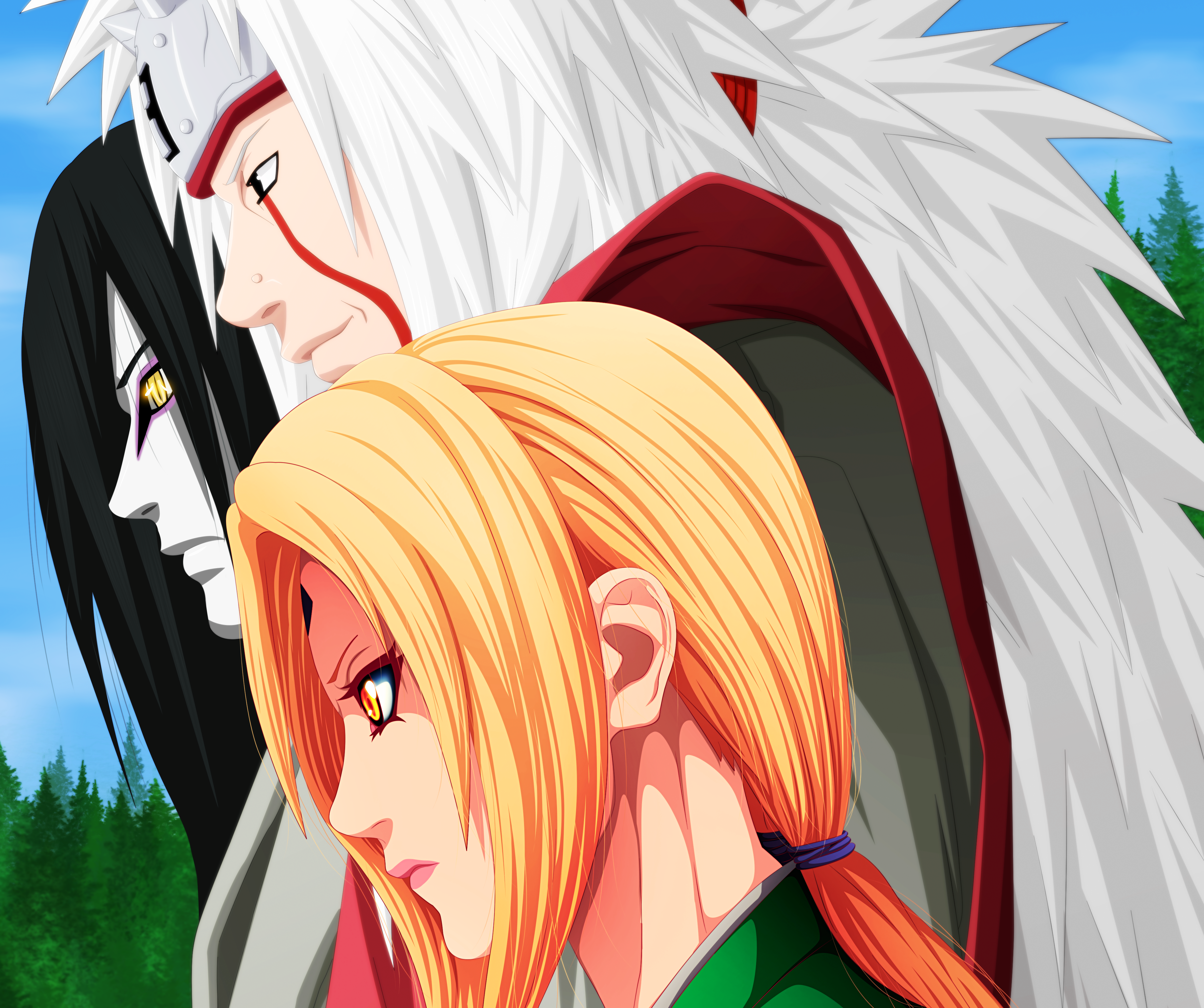 Jiraiya, Tsunade, and Orochimaru from Naruto HD Wallpaper