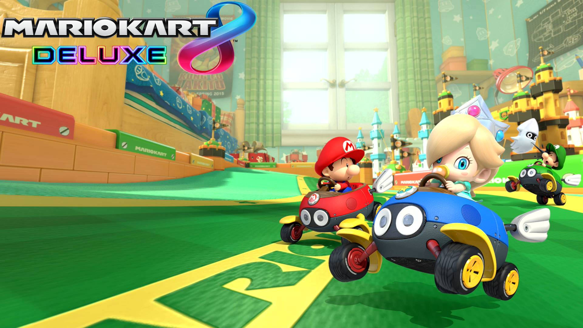 Mario Kart 8 Deluxe Baby Mario, Baby Rosalina, and Luigi HD Wallpaper