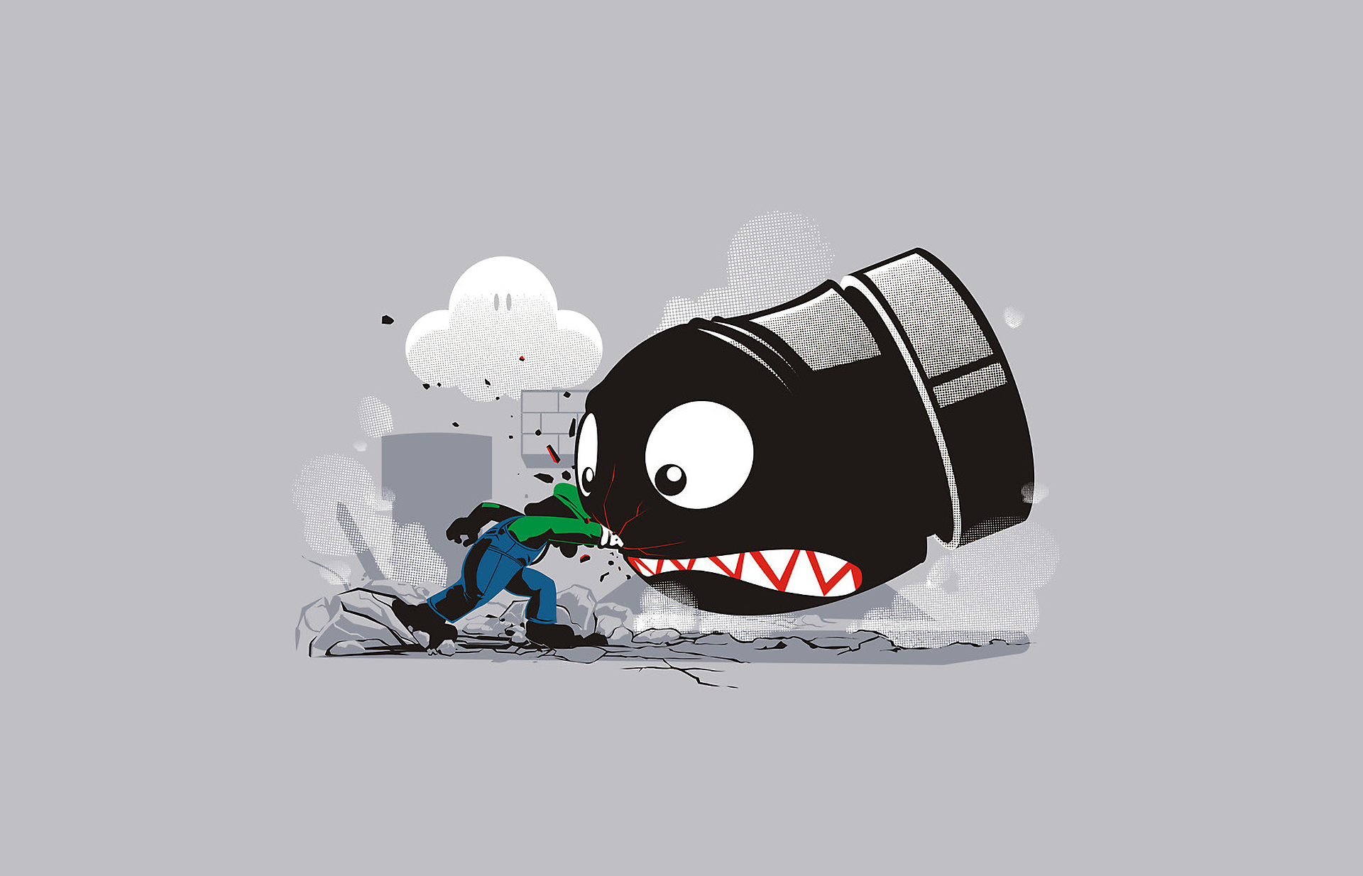 Luigi from Mario vs. Bullet Bill HD Wallpaper