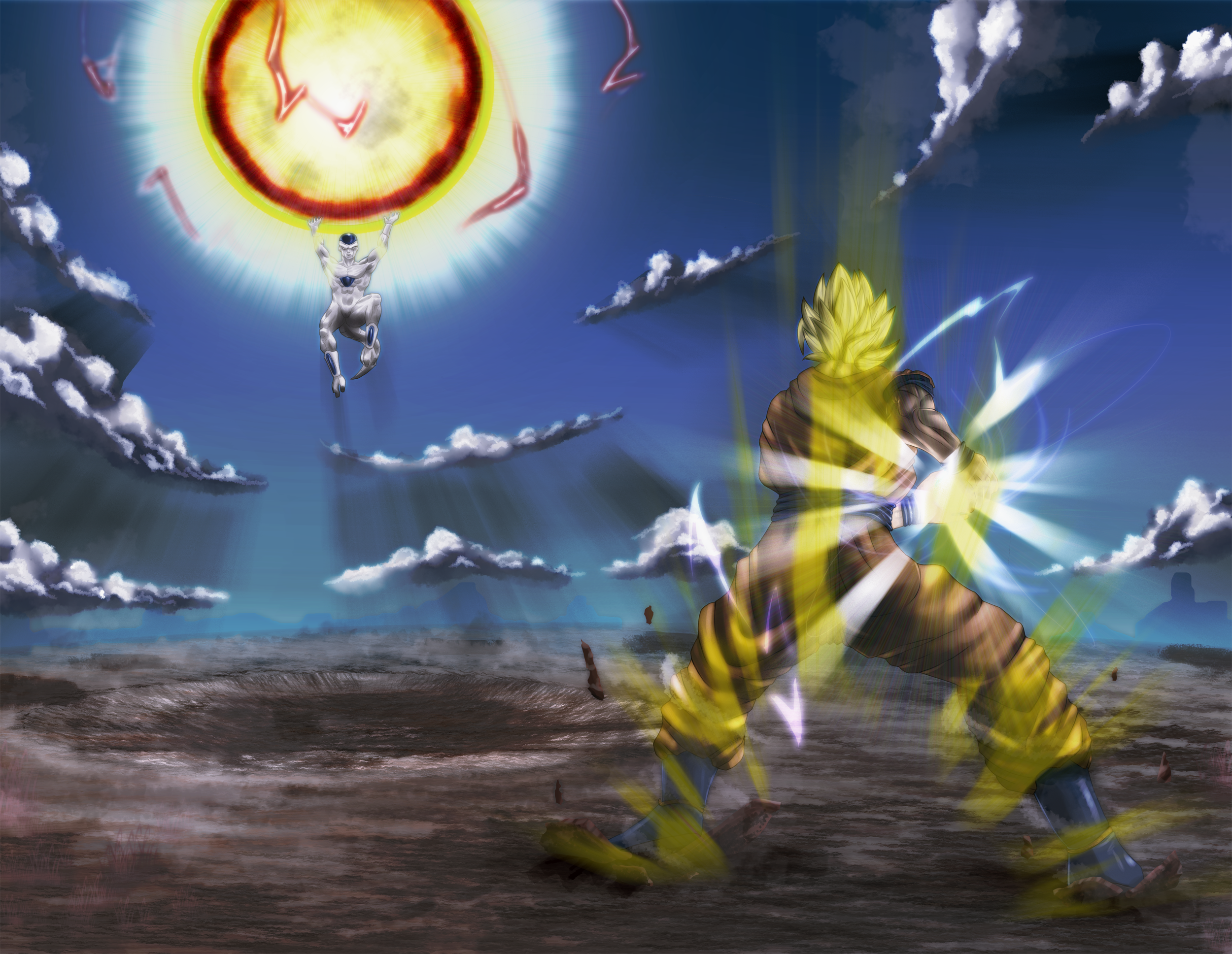 Goku vs. Frieza in Dragon Ball Z HD Wallpaper