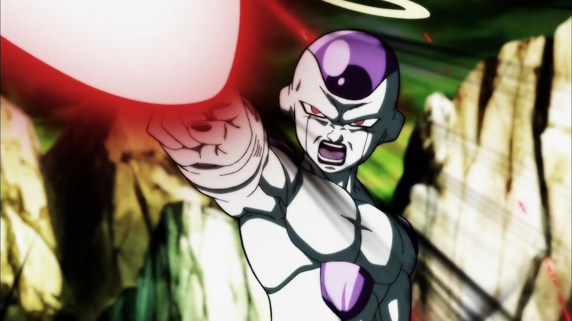 Frieza from Dragon Ball Z firing a death beam HD Wallpaper