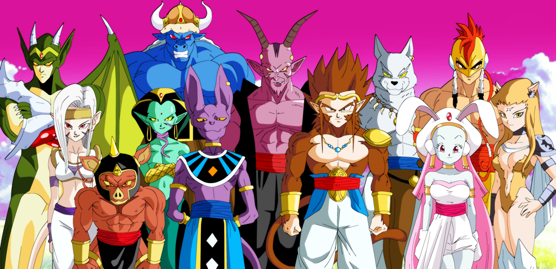 Gods of Destruction and Angels from Dragon Ball Super HD Wallpaper
