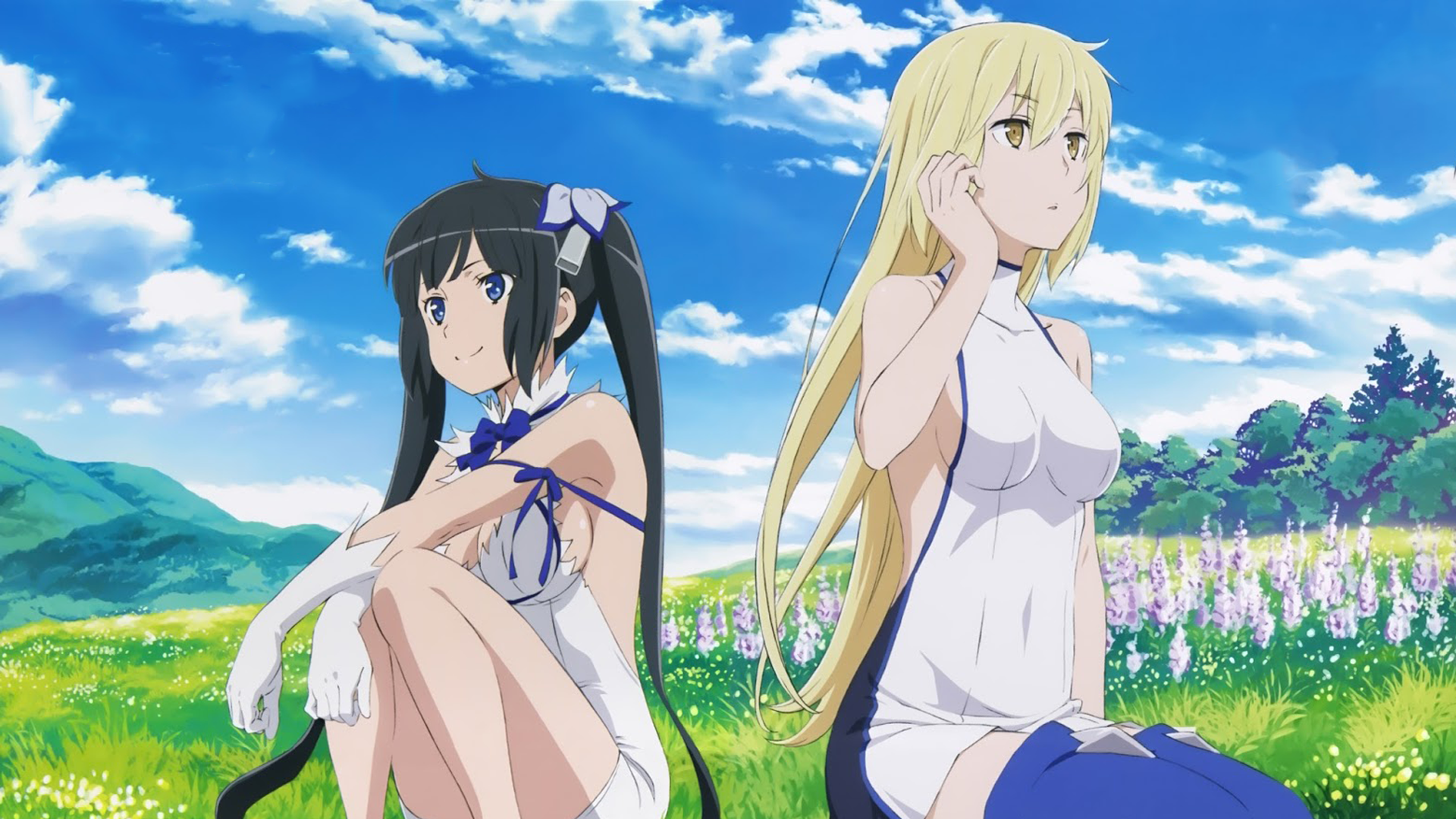 Hestia and Ais Wallenstein from DanMachi HD Wallpaper