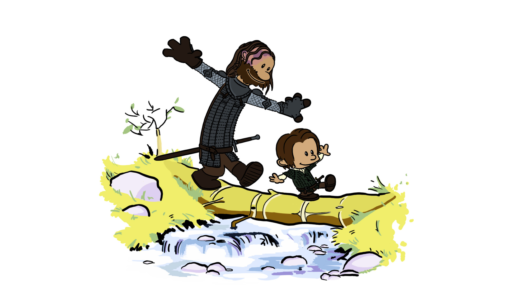 Sandor Clegane and Arya Stark from Game of Thrones HD Wallpaper
