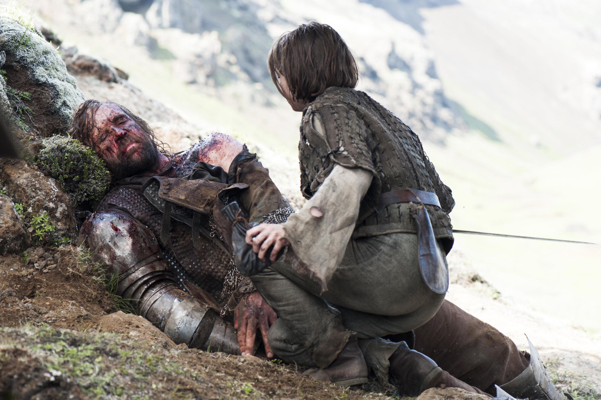 Sandor Clegane and Arya Stark HD Wallpaper