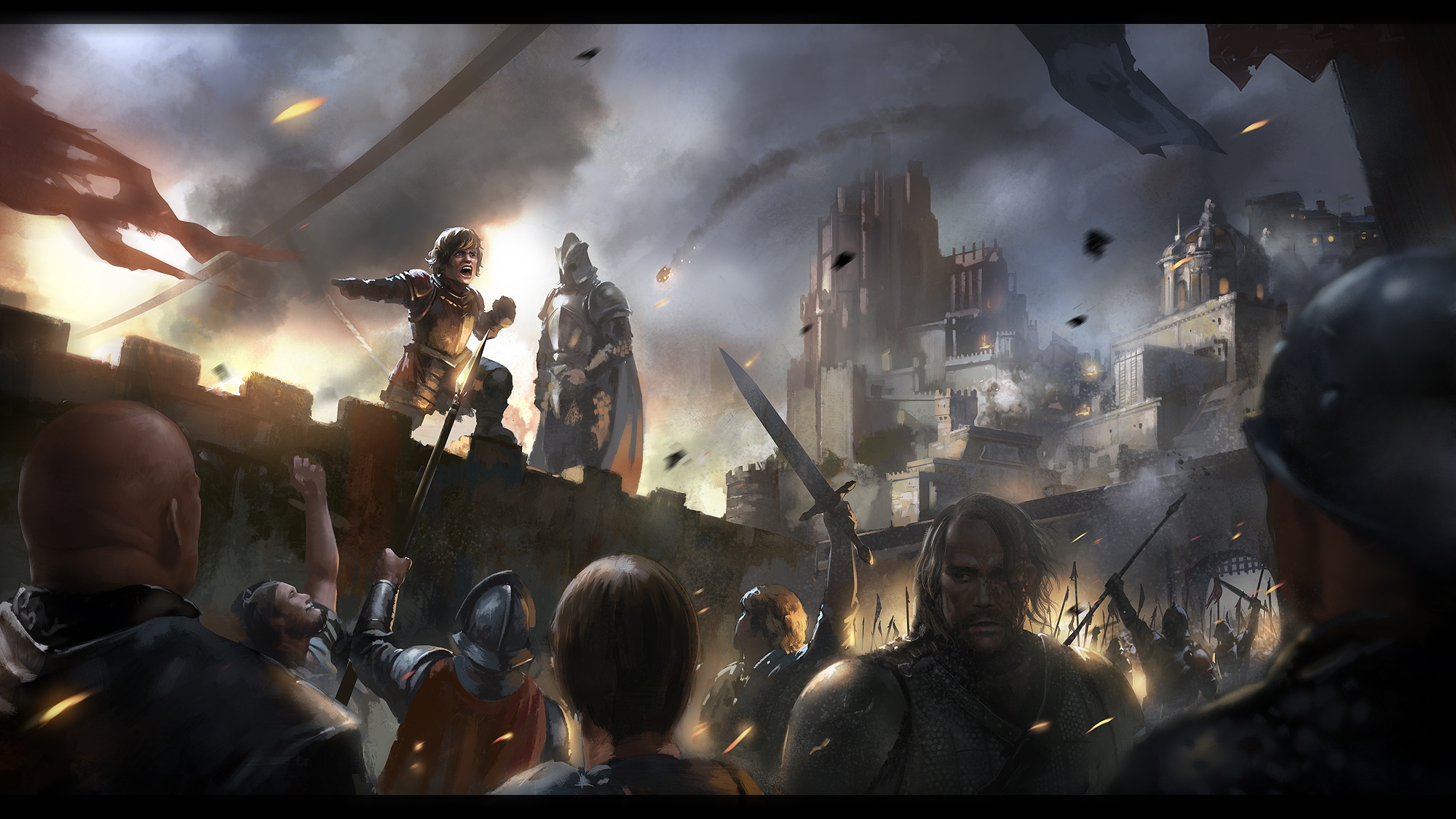 Sandor Clegane and Tyrion Lannister during a battle HD Wallpaper