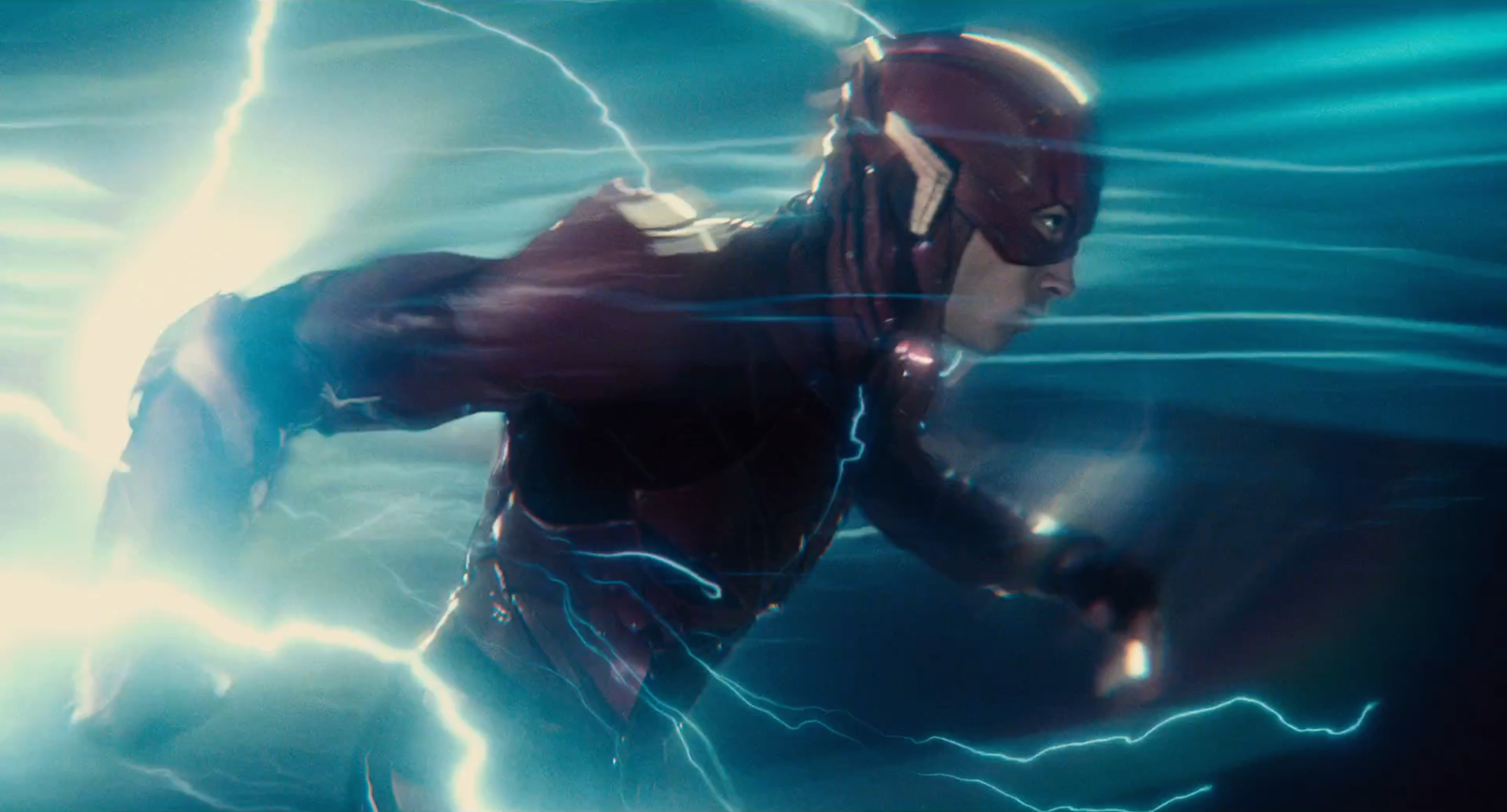 The Flash from DC Comics running with lightning HD Wallpaper